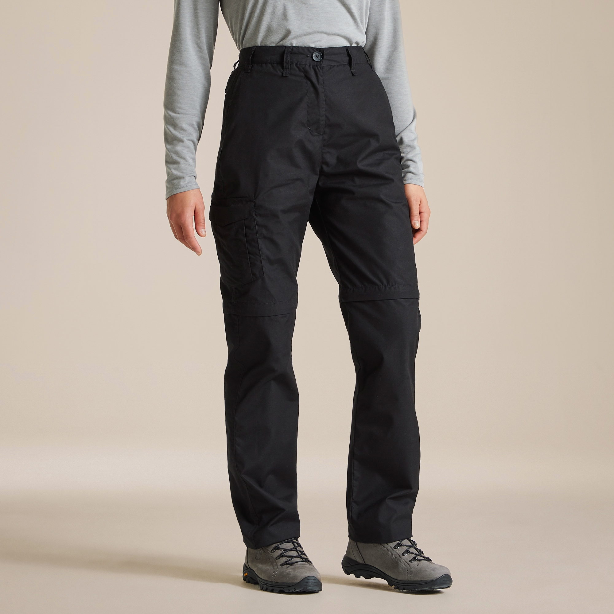 Craghoppers Expert Women's Kiwi Convertible Trousers - Black Small