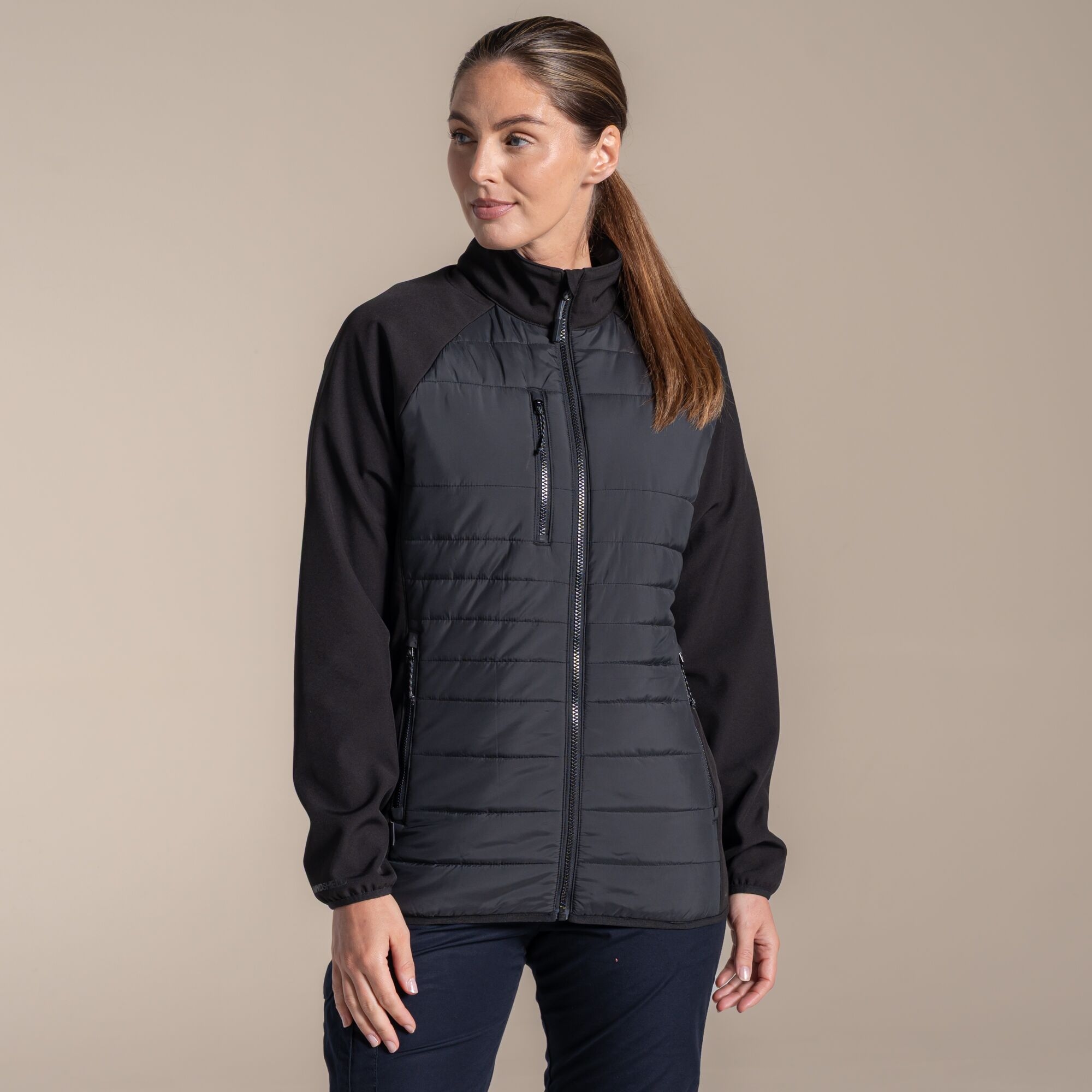 Craghoppers Women's Expert Compresslite Hybrid Jacket - Black Size 14