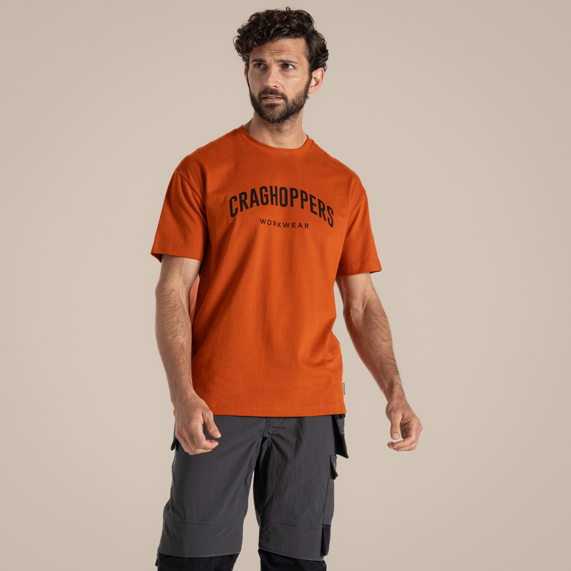 Craghoppers Batley Workwear T-Shirt Size: S Men's Orange
