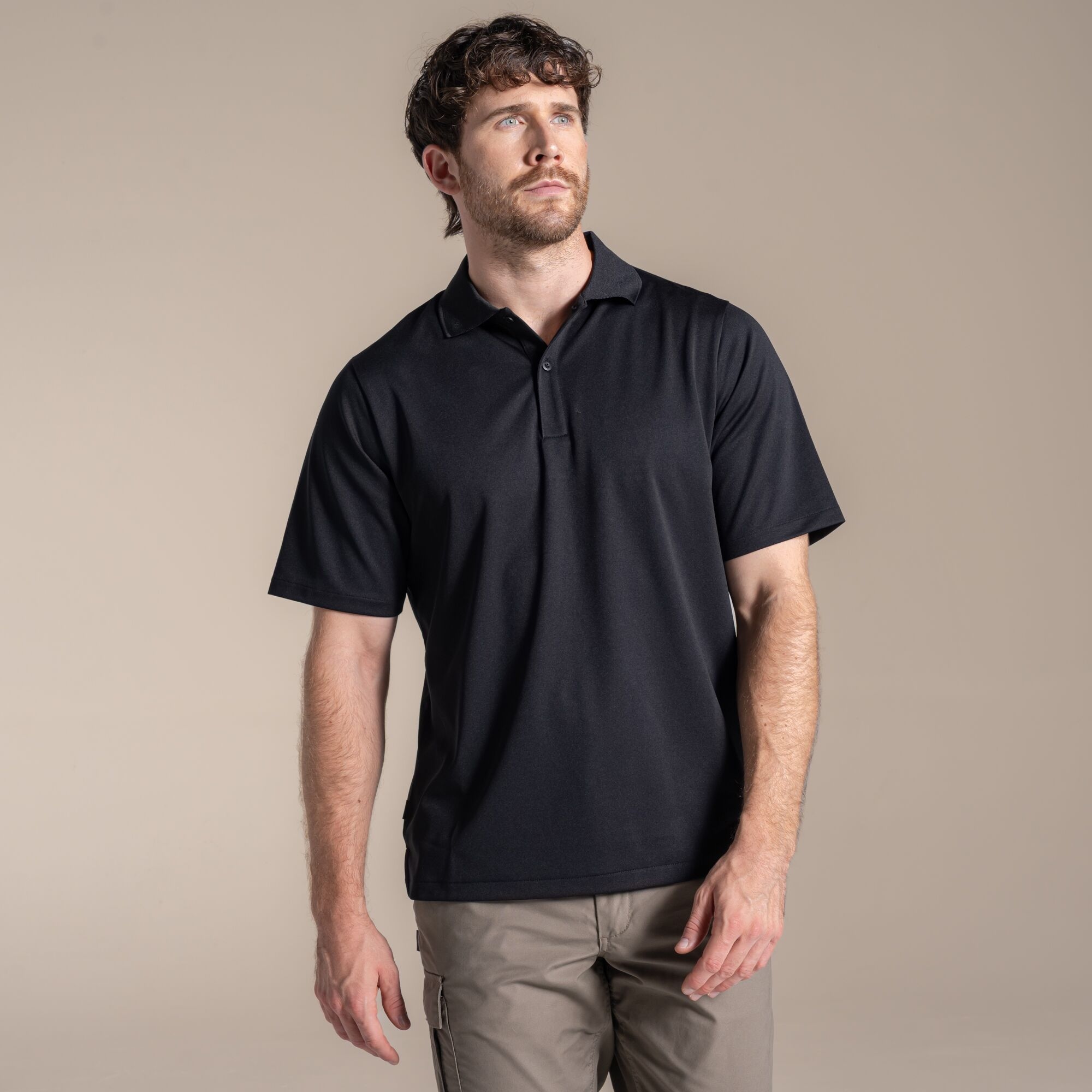 Craghoppers Expert Basecamp Wicking Polo Top Size: L Men's Black