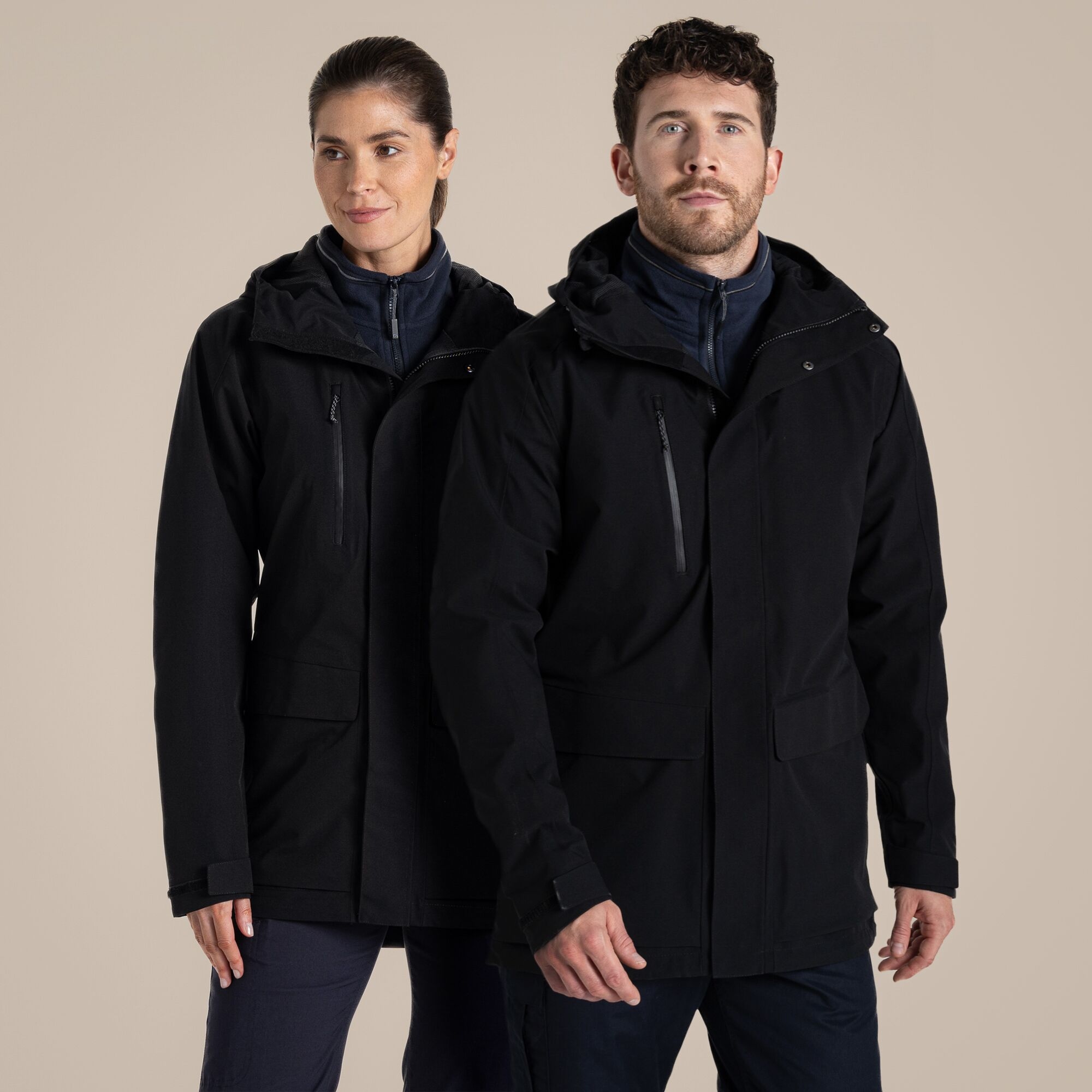 Craghoppers Unisex Expert Kiwi Pro Stretch Long Jacket - Black Xxl - Image 1