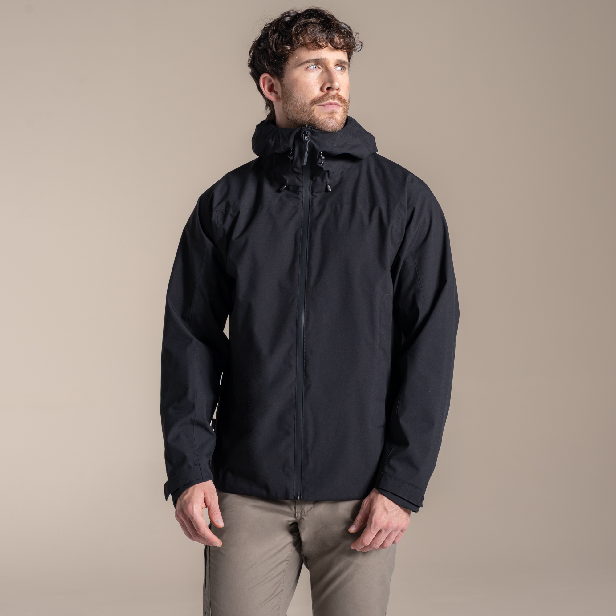 Craghoppers Men's Waterproof Expert Basecamp Shell Jacket Size: Xxl Unisex Black