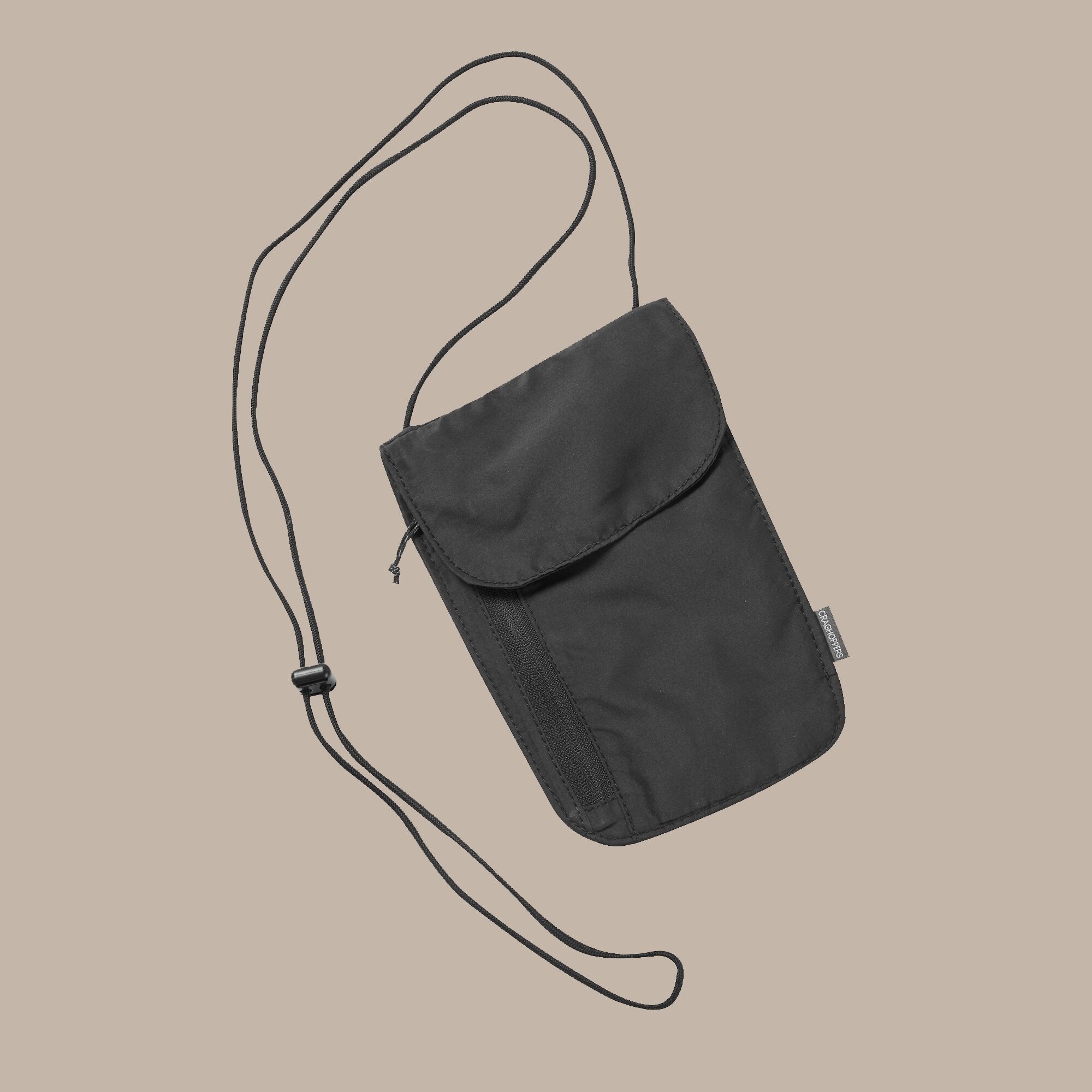 Craghoppers Neck Pouch Black, Size: Single