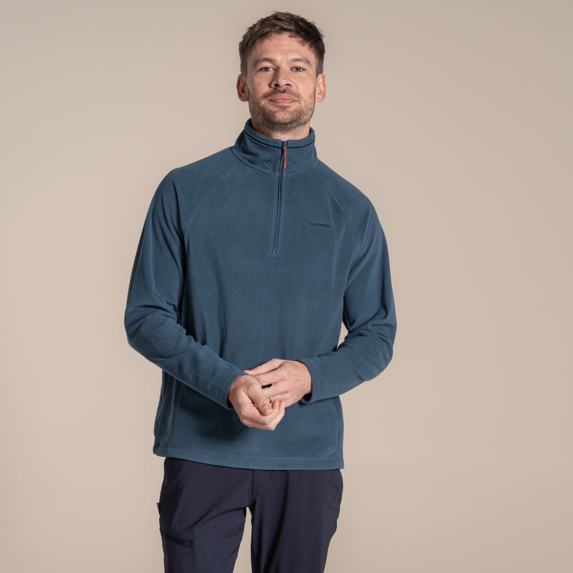 Craghoppers Mens Corey VI Half Zip Raglan Sleeve Soft Fleece Top, Blue, Size 2Xl, Men - Image 4