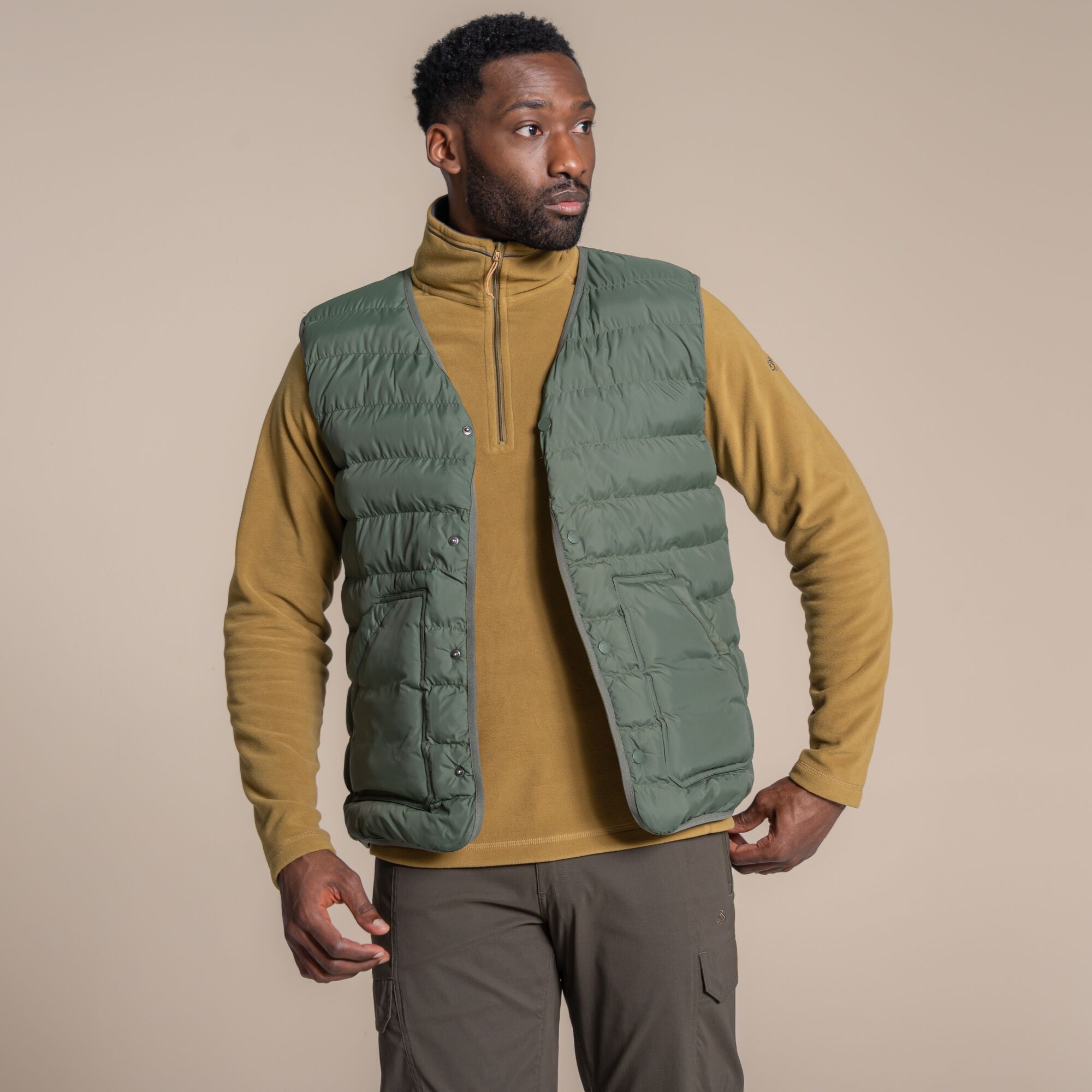 Craghoppers Men's National Trust Dalesway Insulating Vest - Green Medium
