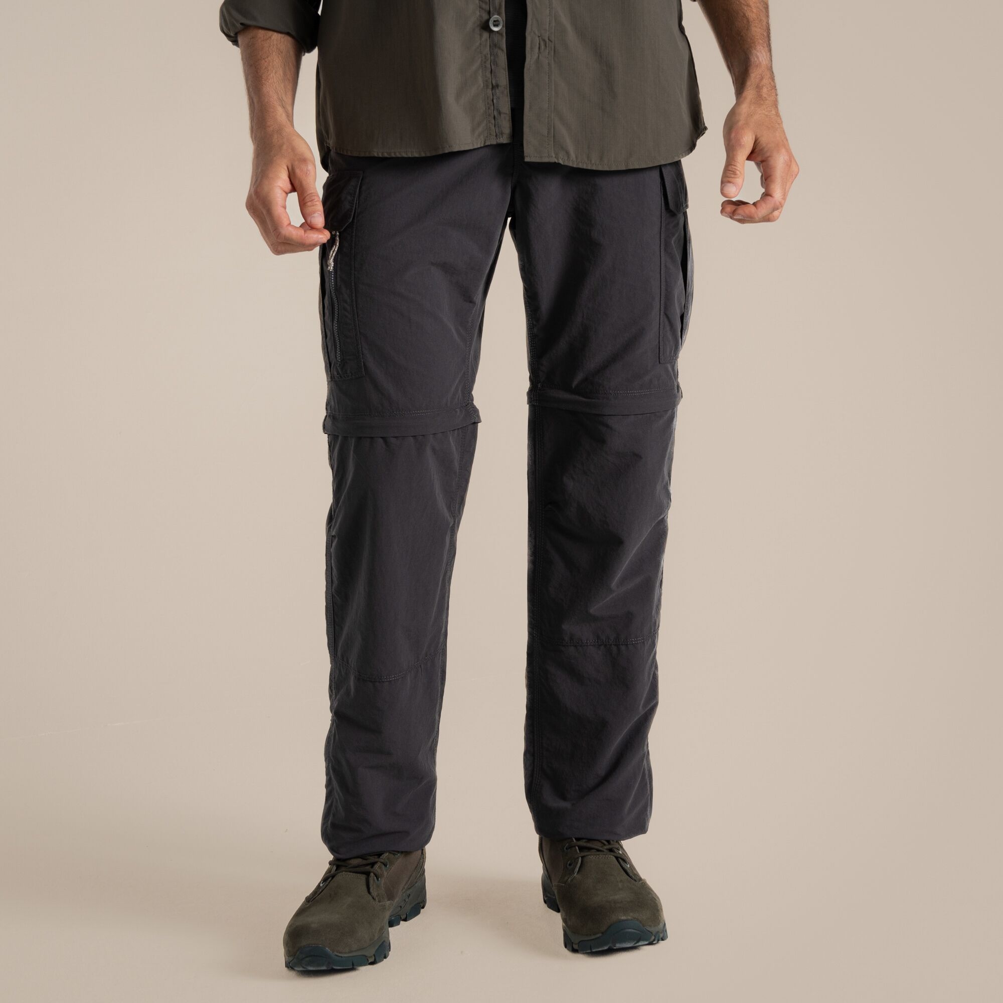 Craghoppers Men's Nosilife Convertible Cargo Trousers Iii - Black Large