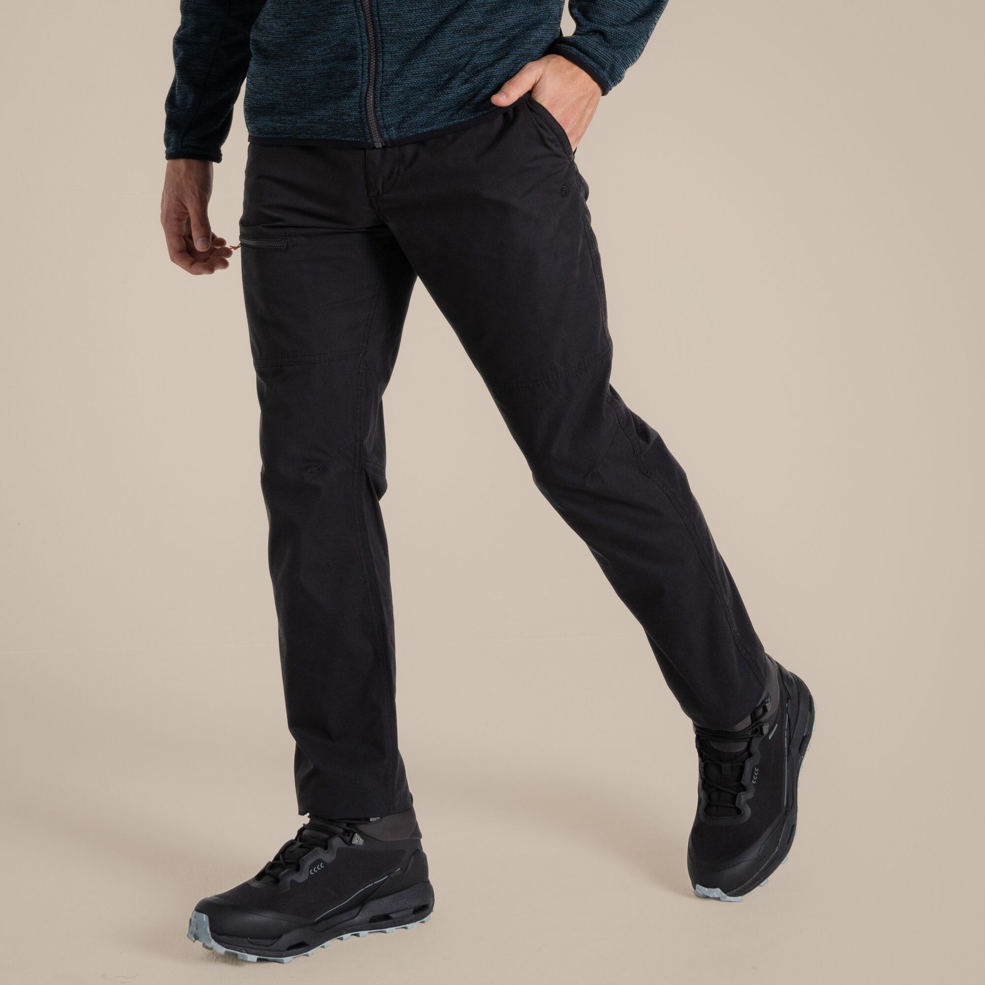 Craghoppers Men's Black Brisk Trousers Cotton, Size: 38S