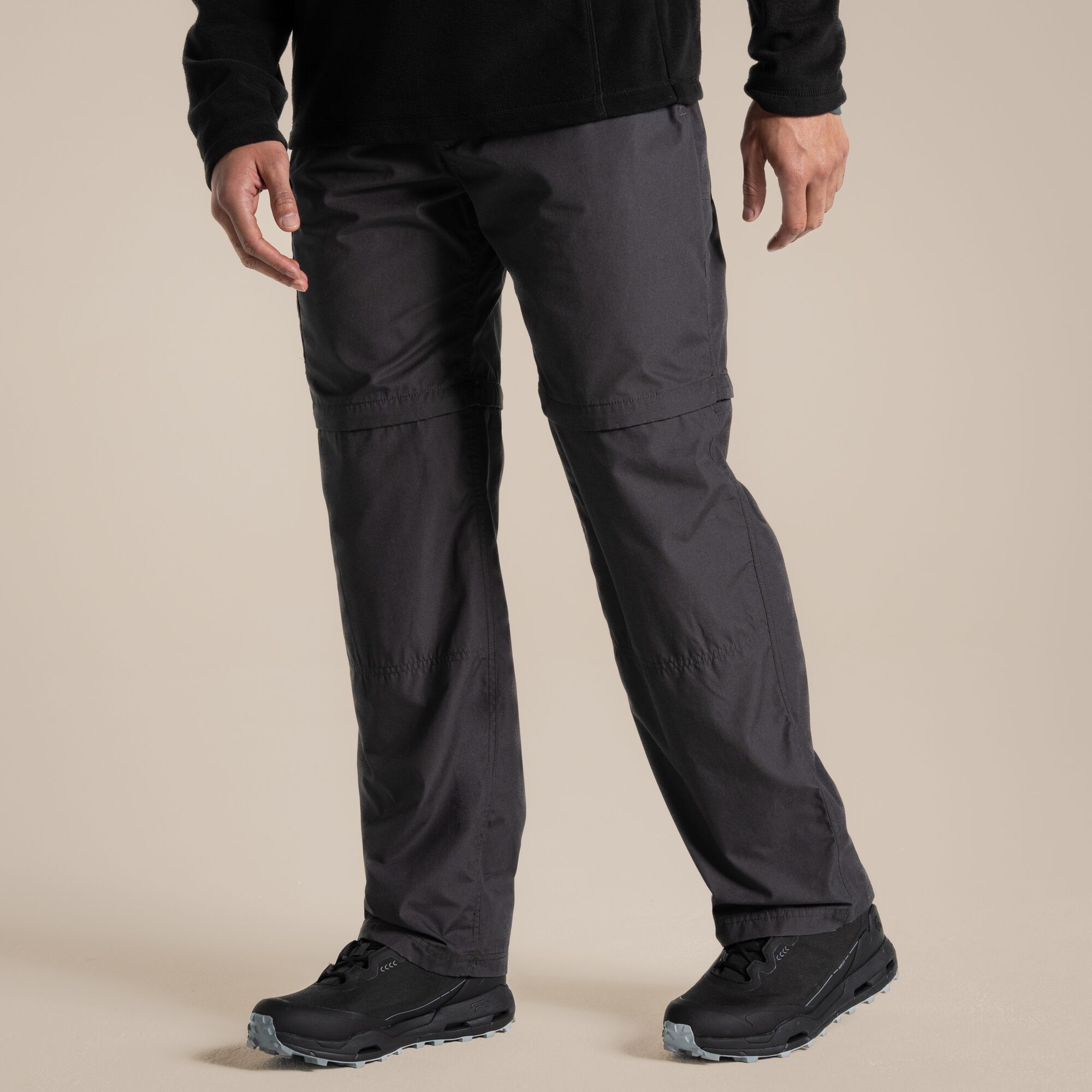 Craghoppers Men's Kiwi Convertible Trousers - Black 40R