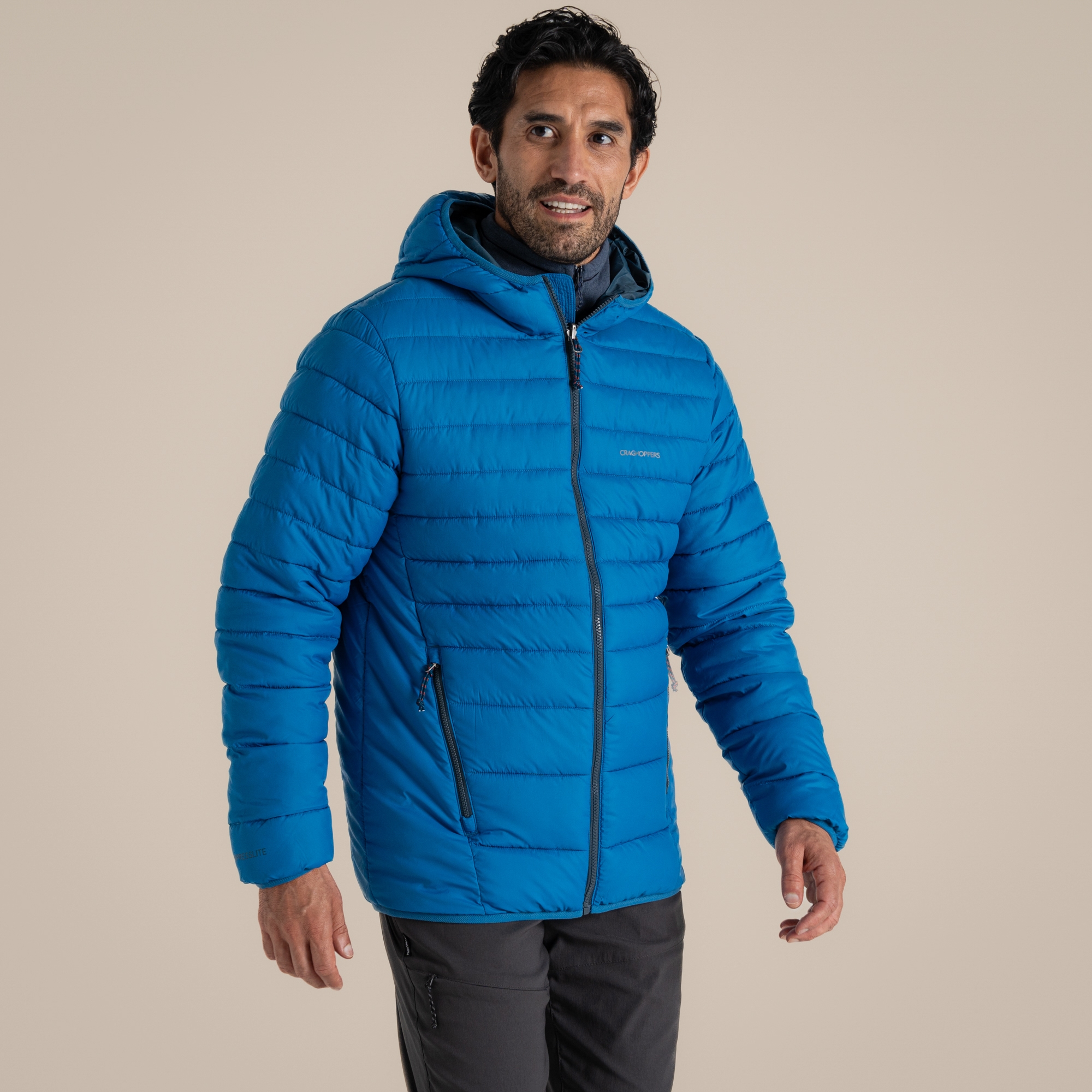 Craghoppers Men's Blue Compresslite Ix Hooded Insulating Jacket Size: Xxl