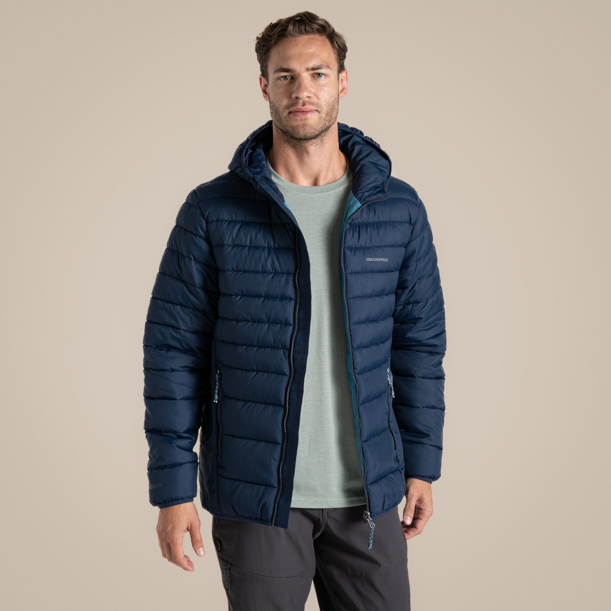 Craghoppers Compresslite Ix Hooded Insulating Jacket Size: Xxl Men's Navy