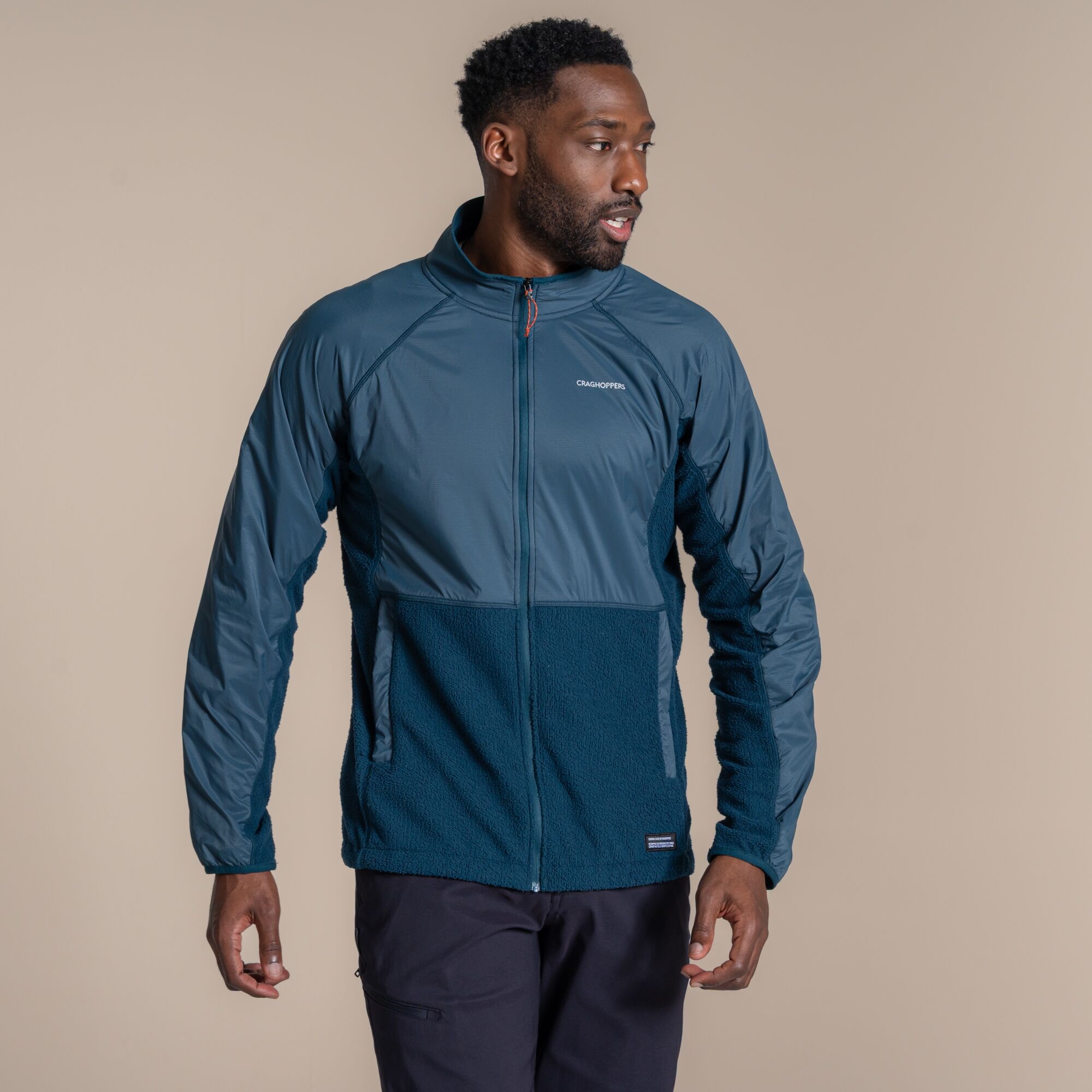 Craghoppers Men's Compresslite Fleece Hybrid Jacket - Green Medium - Image 3