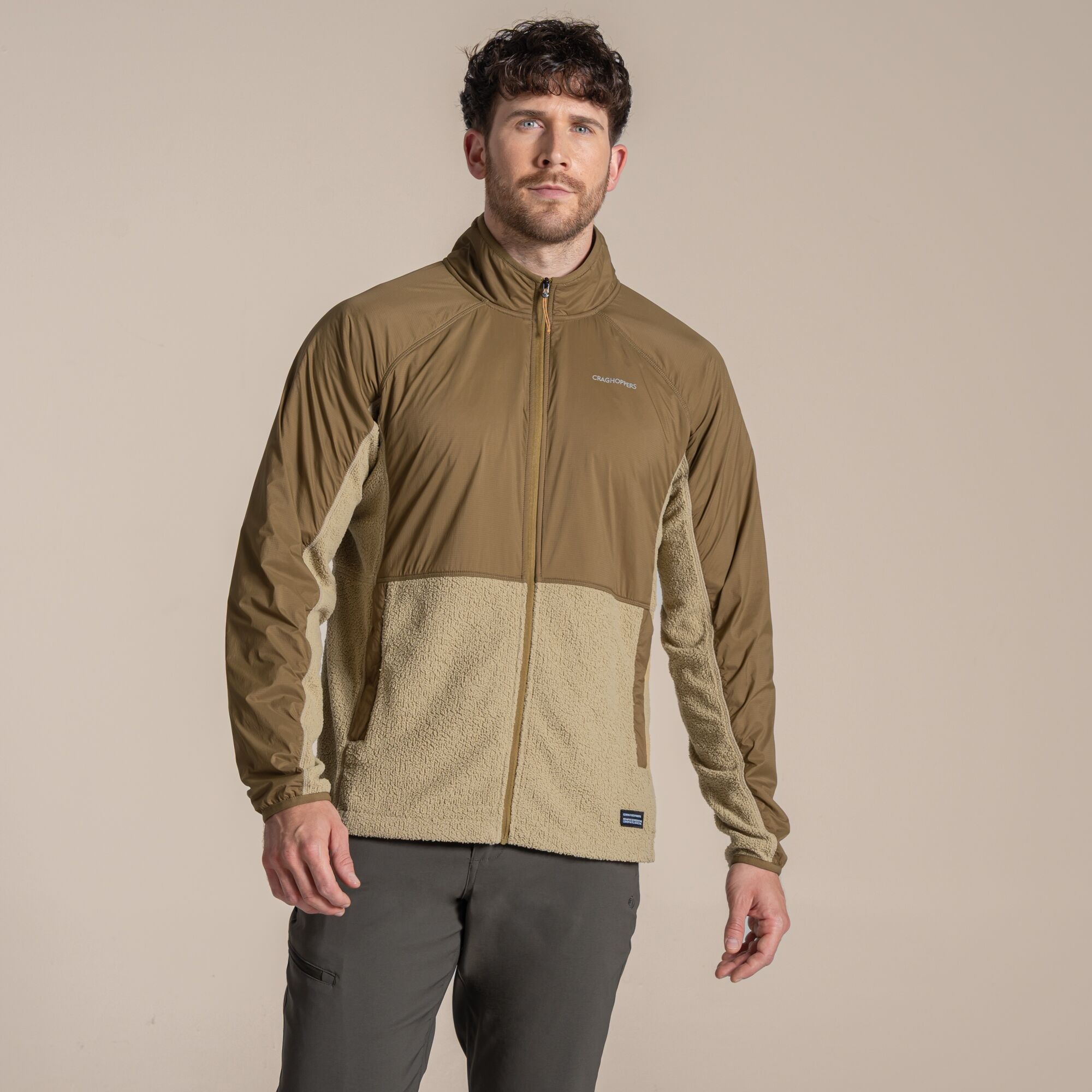 Craghoppers Men's Green Compresslite Fleece Hybrid Jacket Size: S - Image 2