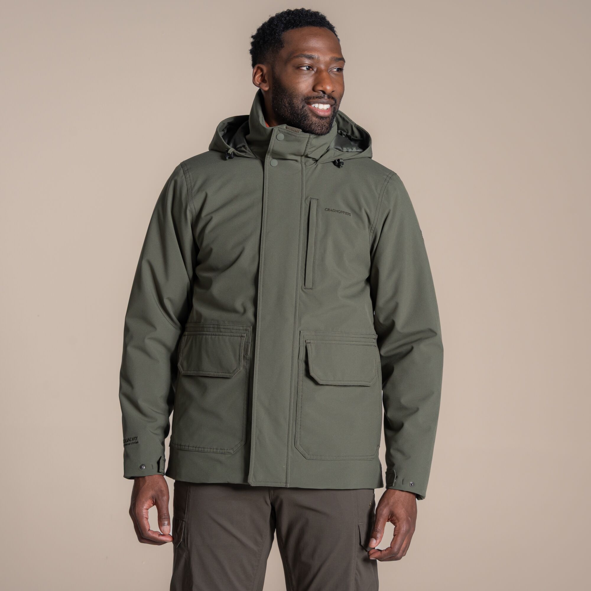 Craghoppers Men's Waterproof National Trust Padley Ii Jacket - Green Large