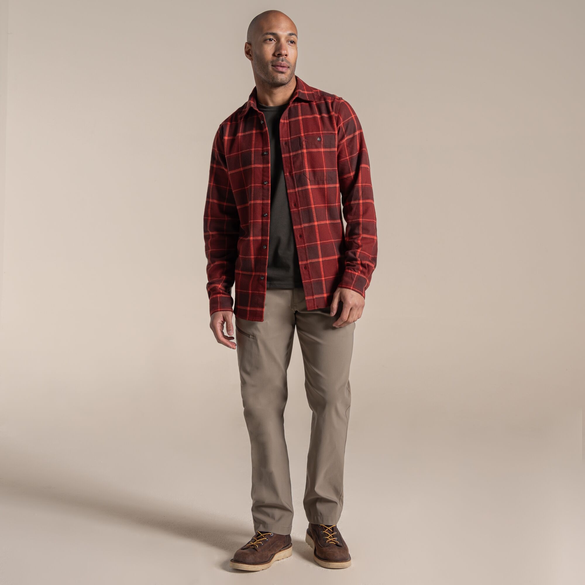 Craghoppers Gable Long Sleeved Shirt Size: Xxl Men's Red