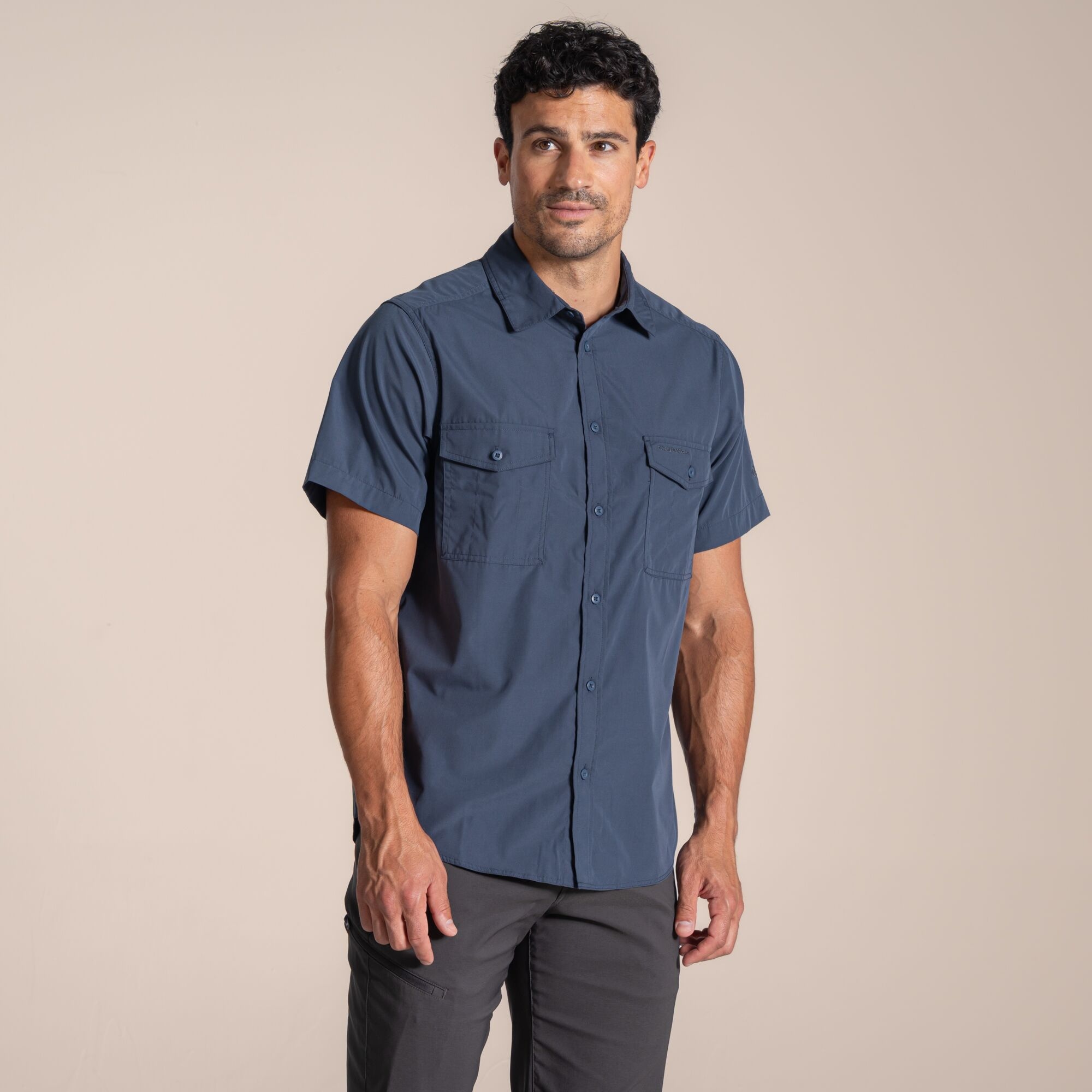 Craghoppers Men's Blue Kiwi Ii Short Sleeved Shirt Size: Xxl - Image 3