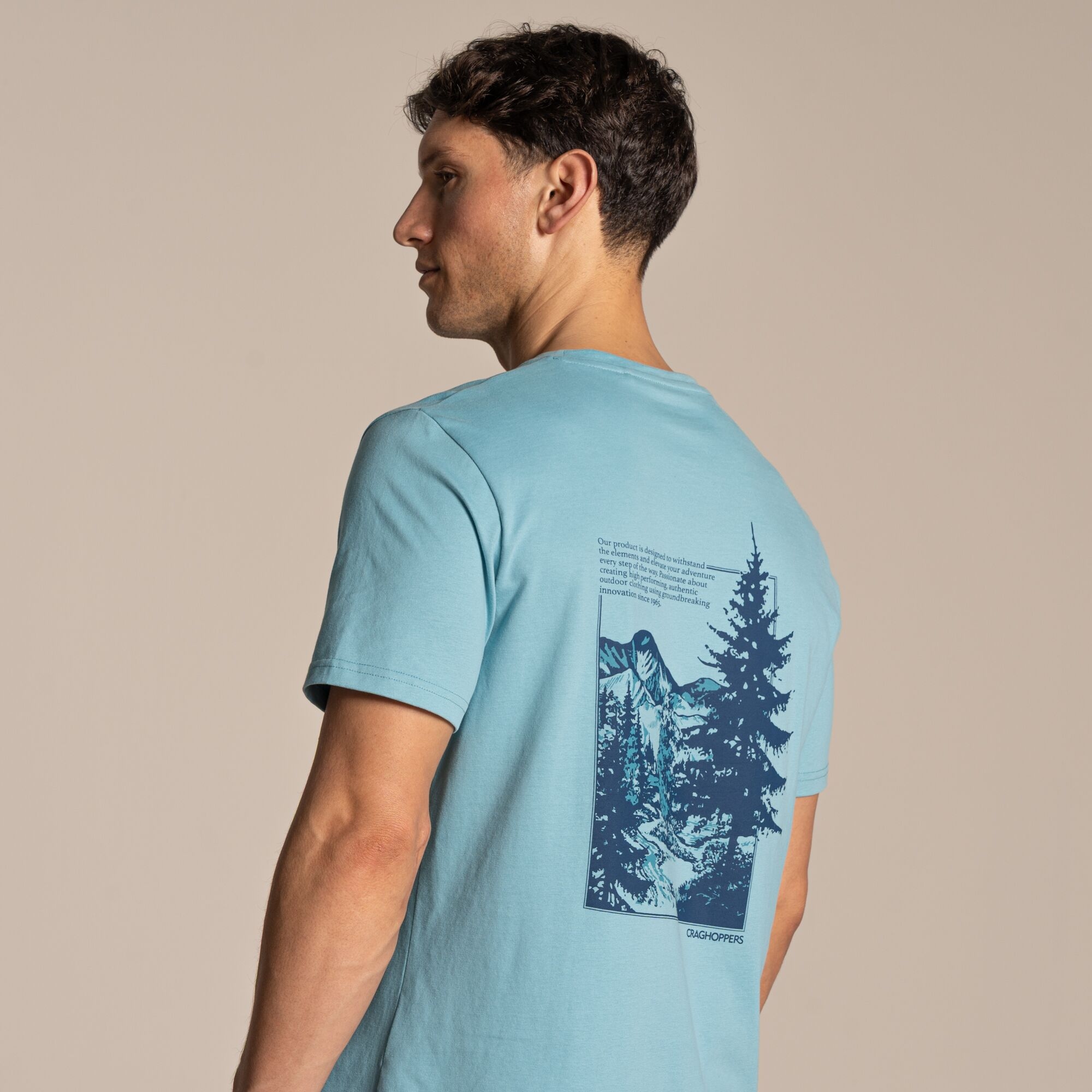 Craghoppers Men's Lucent Ii Short Sleeved T-Shirt - Blue Large - Image 1