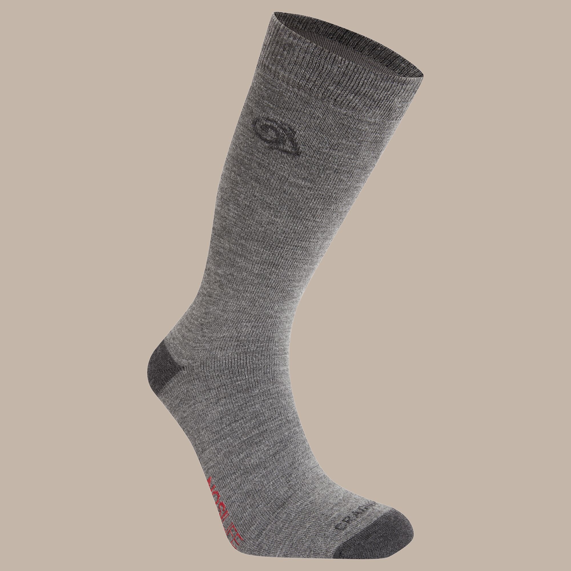Craghoppers Nosilife Travel Wool Socks Size: Uk9-12 Unisex Grey