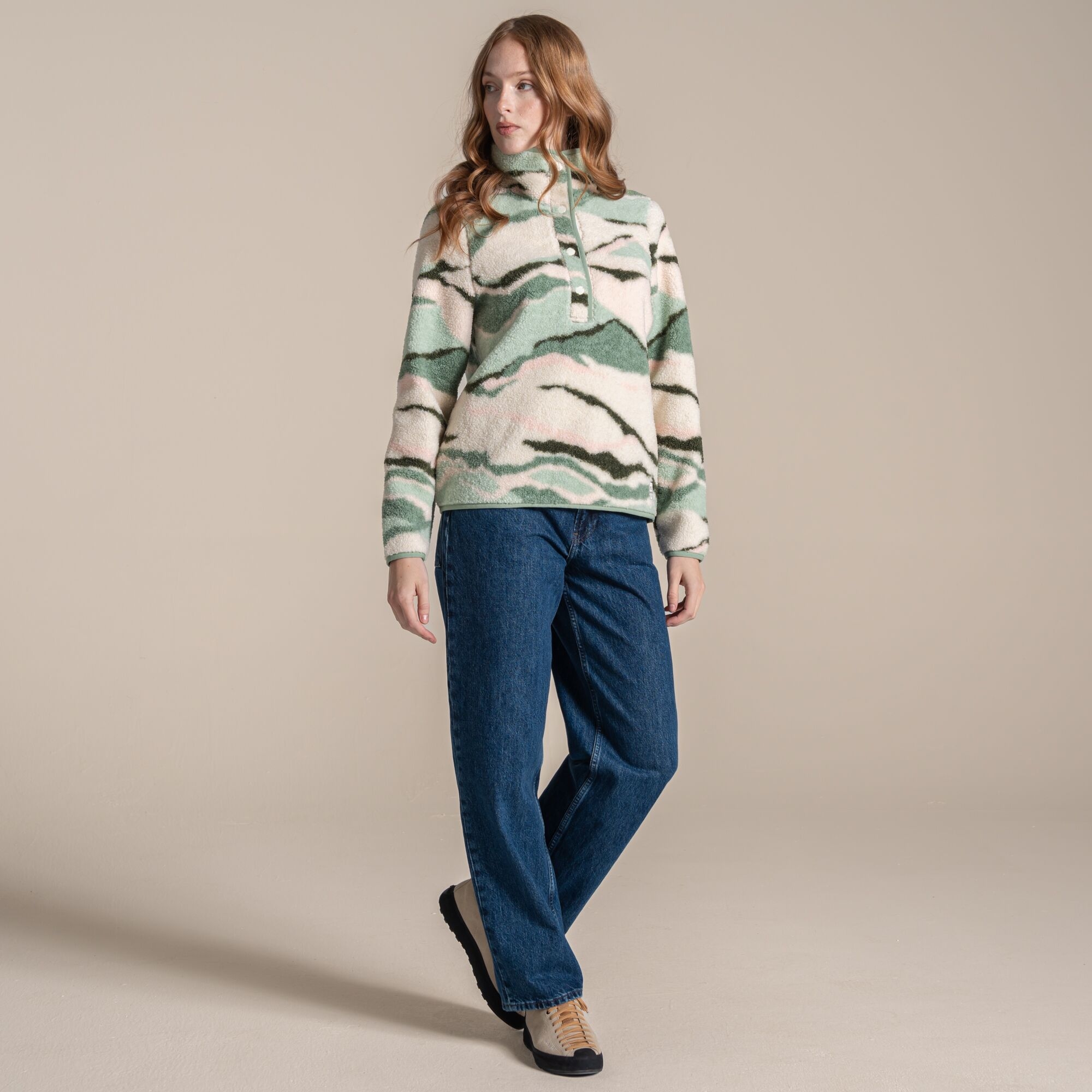 Craghoppers Women's Winter Massey Overhead Fleece - Green Size 8