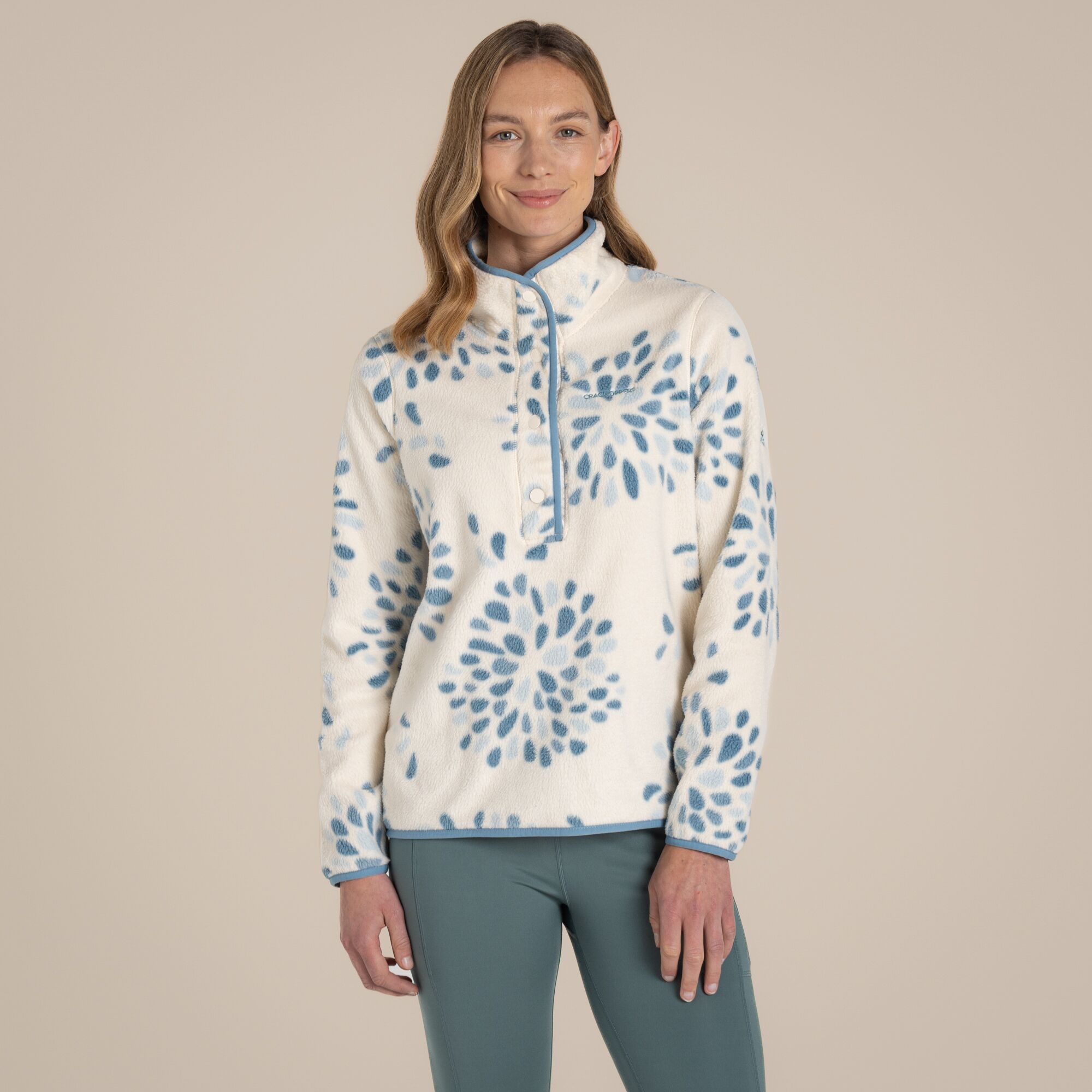 Craghoppers Women's National Trust Rosemary Overhead Fleece - Blue Size 8