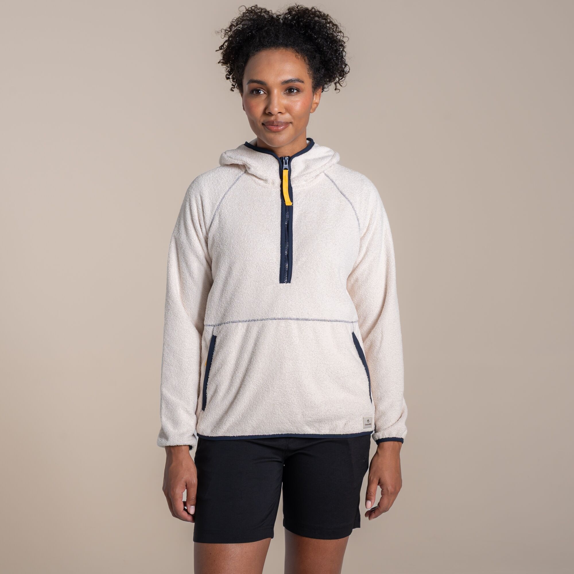 Craghoppers Laia Hooded Fleece Size: 16 Women's Cream