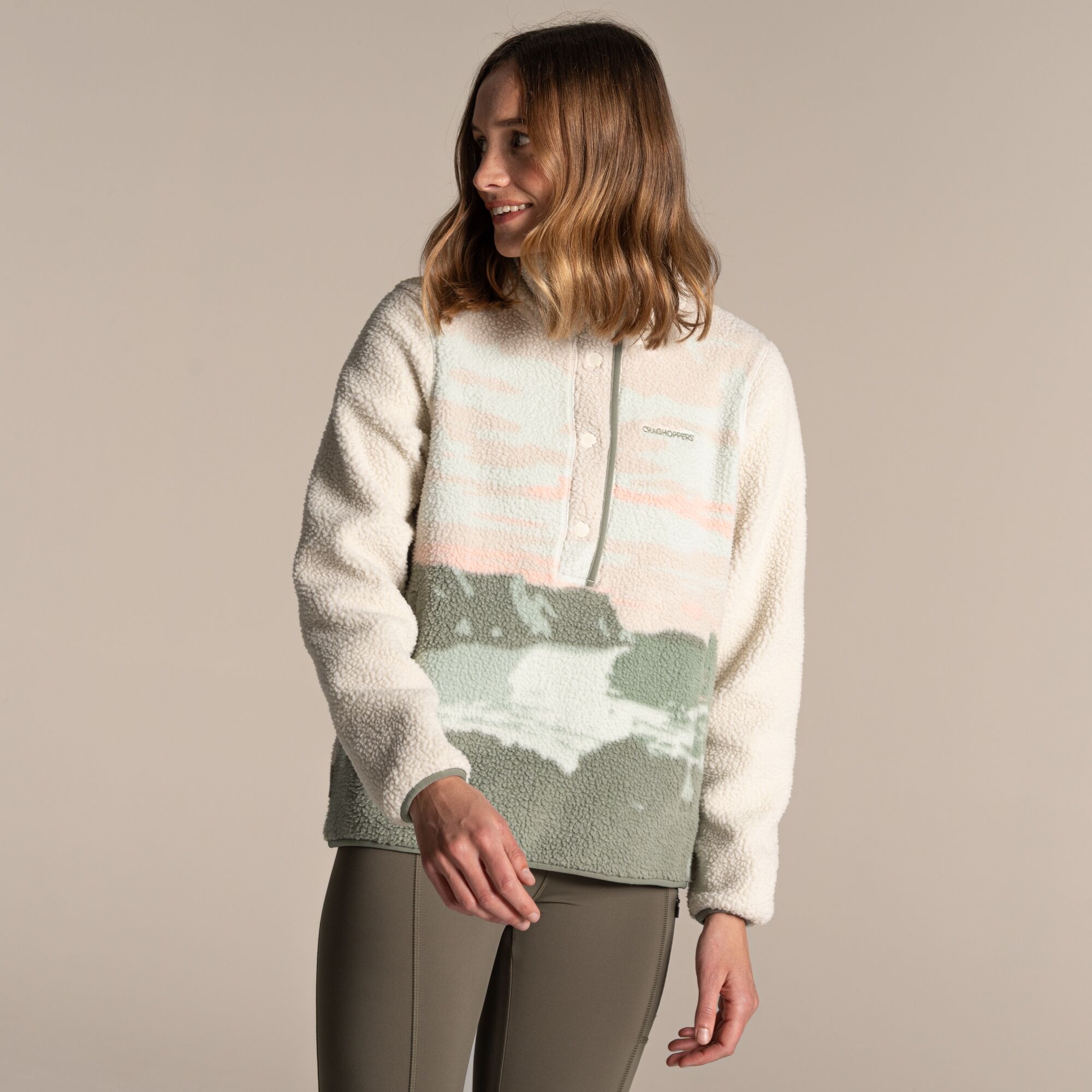 Craghoppers National Trust Rosemary Ii Overhead Fleece Size: 14 Women's Beige