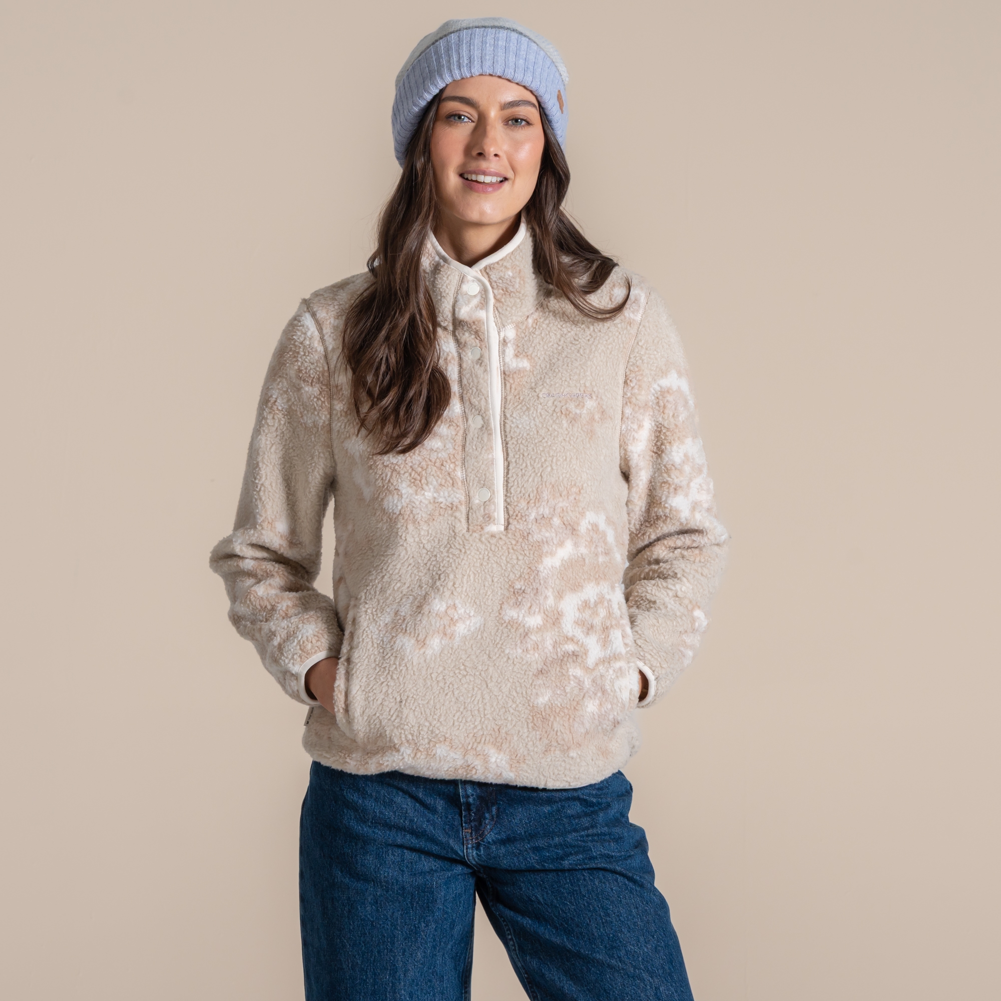 Craghoppers Women's Rosemary Ii Overhead Fleece Cream Size 8 - Image 5