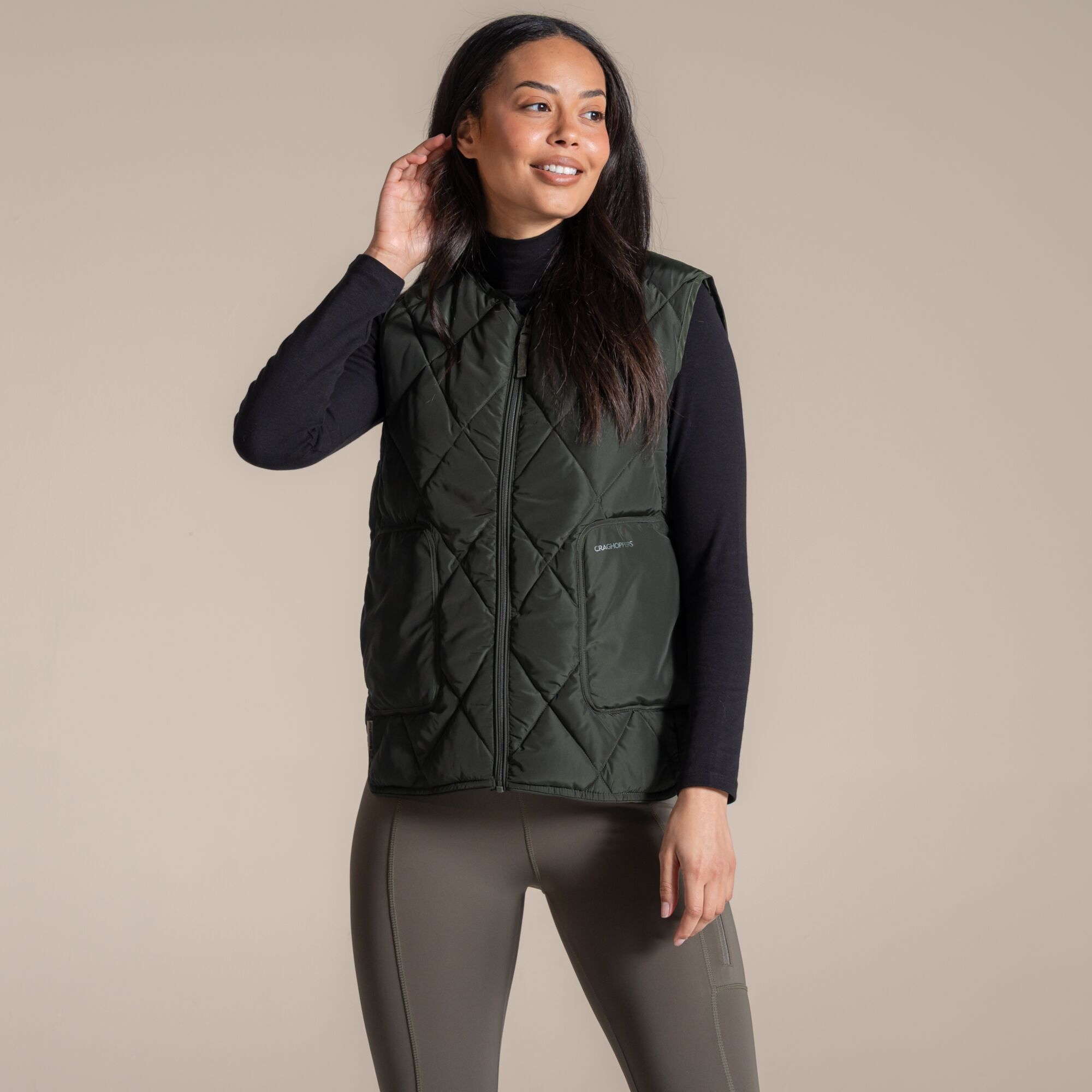 Craghoppers Women's Waterproof National Trust Borage Vest - Green Size 14
