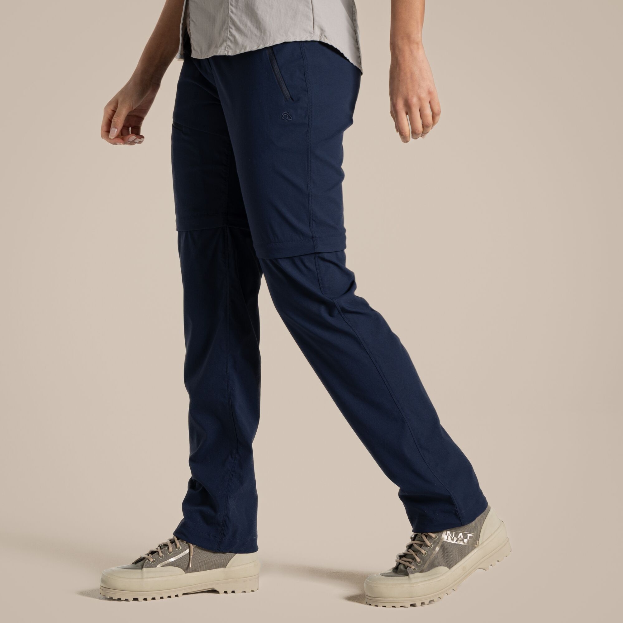 Craghoppers Nosilife Pro Convertible Trousers Iii Size: 12R Women's Navy