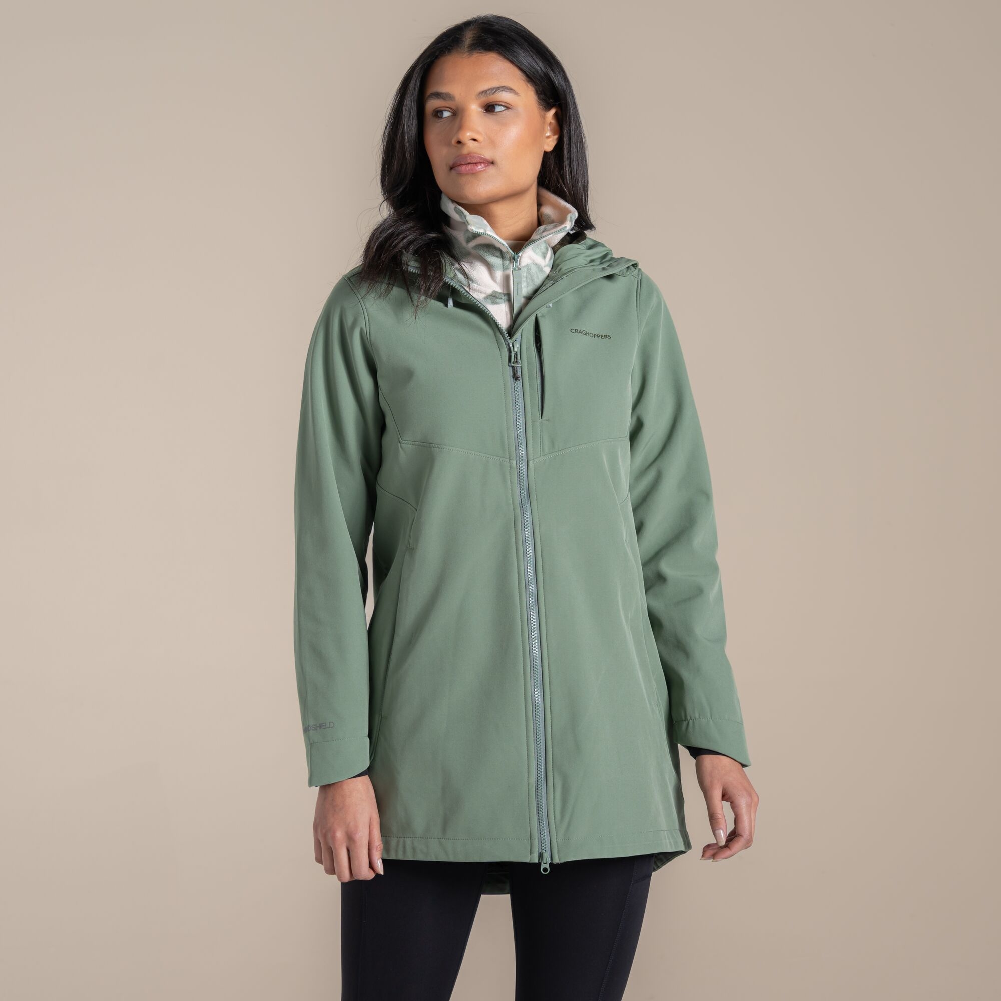 Craghoppers Hopegill Hooded Jacket Size: 10 Women's Green