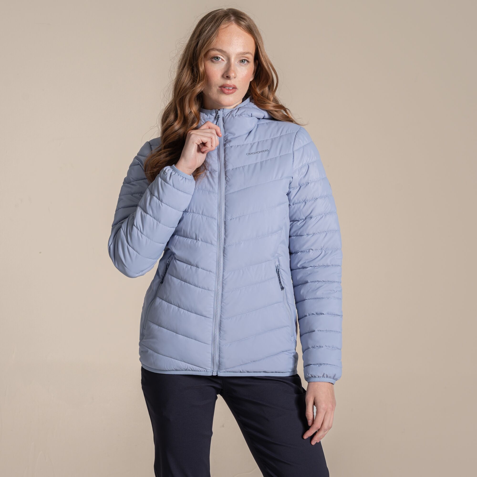 Craghoppers Women's Compresslite Ix Hooded Insulating Jacket - Blue Size 18