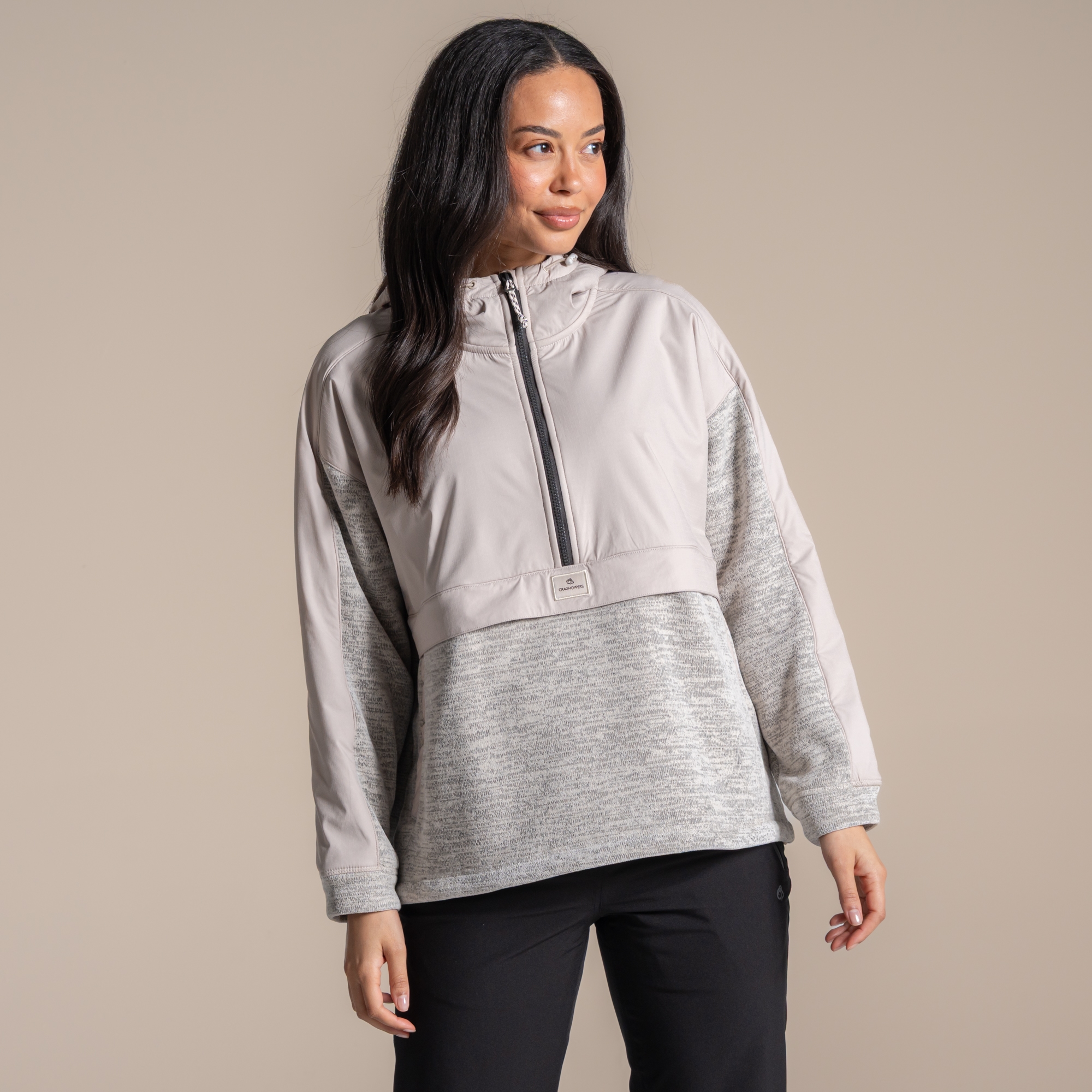 Craghoppers Oyster Hanna Hooded Overhead Fleece - Image 2