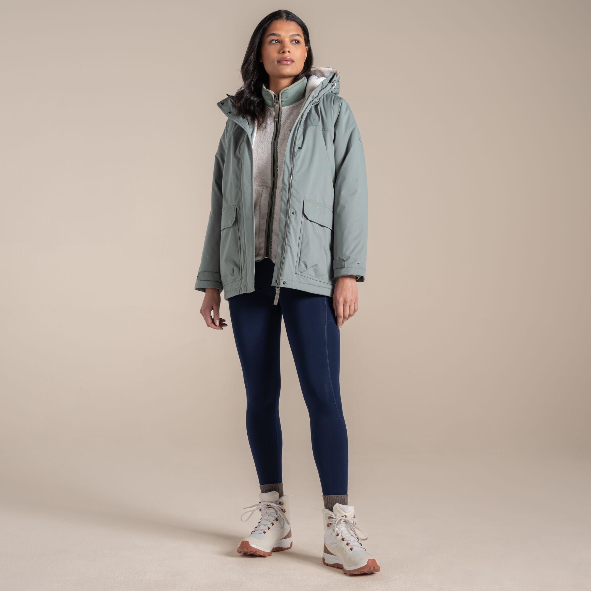 Craghoppers Waterproof National Trust Crossbill Jacket Size: 16 Women's Green