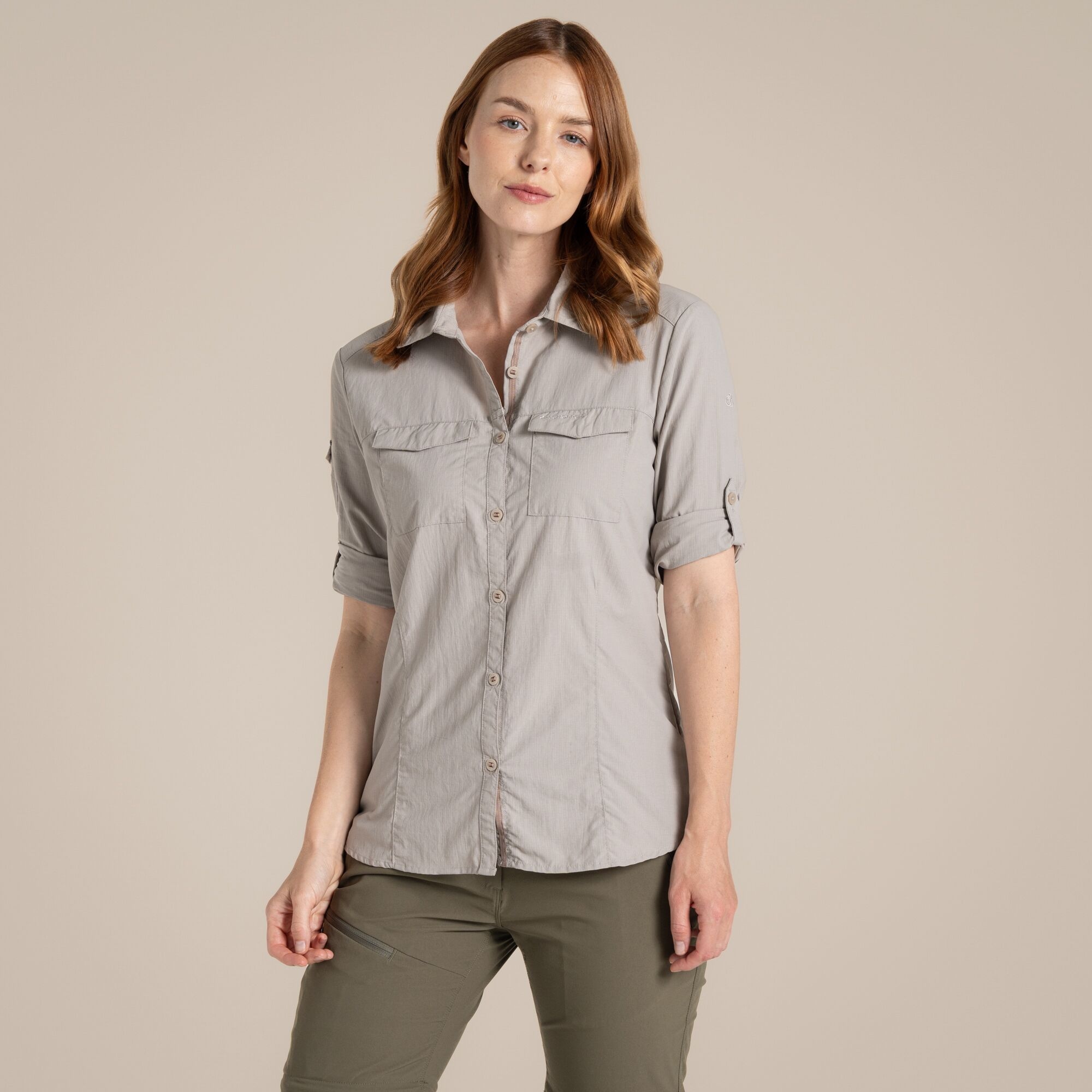 Craghoppers Nosilife Adventure Long Sleeved Shirt Iii Size: 18 Women's Beige