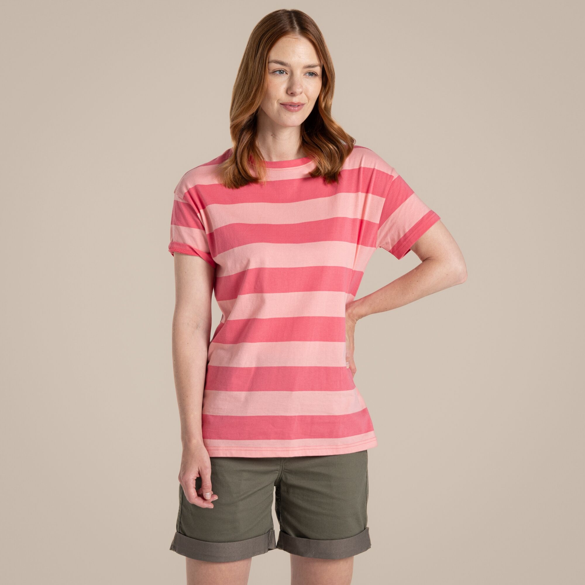 Craghoppers Women's Pink Yago Short Sleeved Top Size: 14