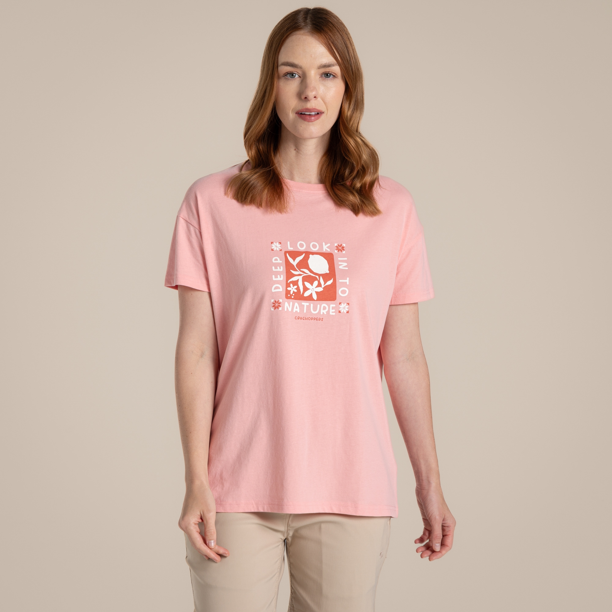 Craghoppers Women's Pink Yago Short Sleeved Top Size: 14