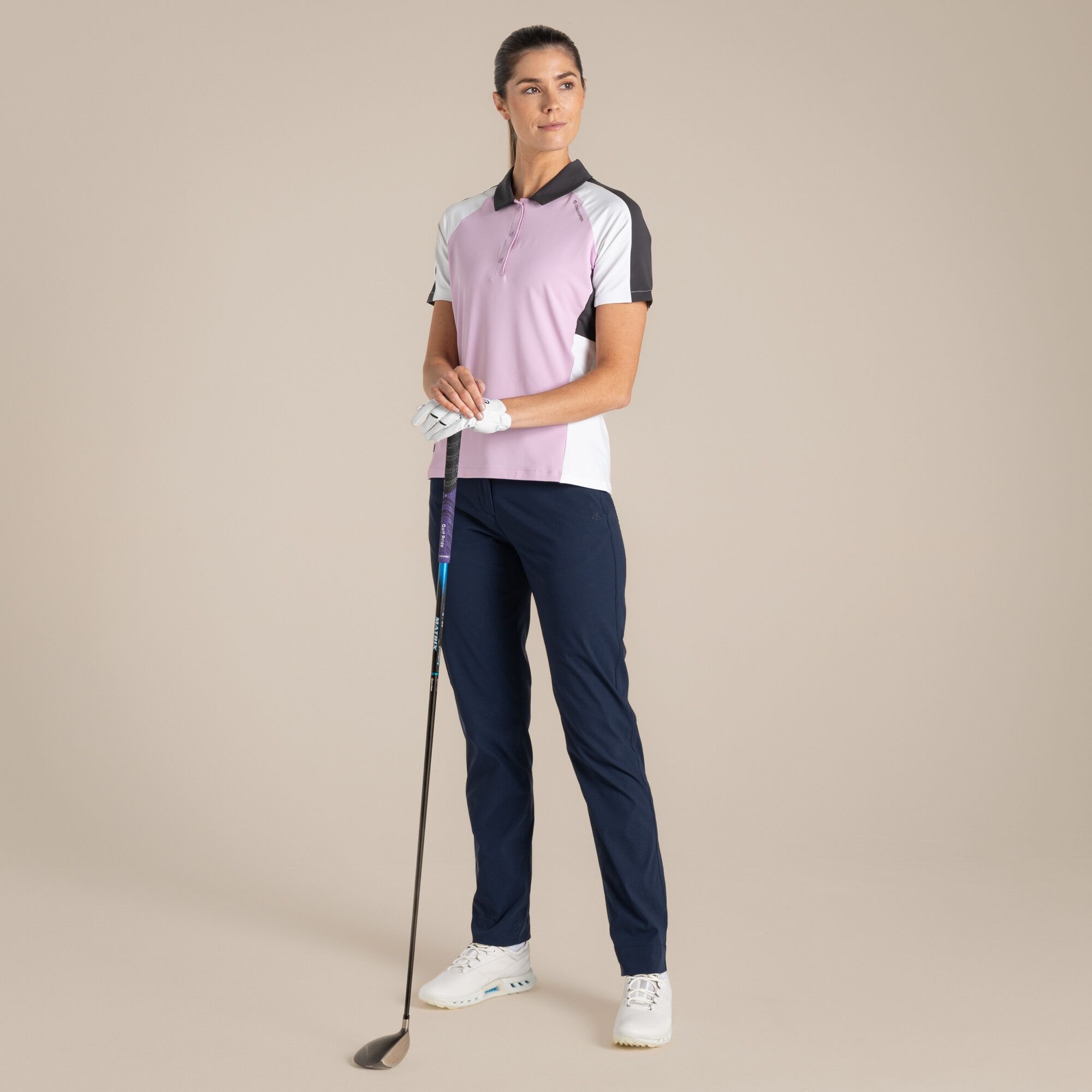 Craghoppers Nosilife Hazelmere Golf Short Sleeved Polo Top Size: 14 Women's White