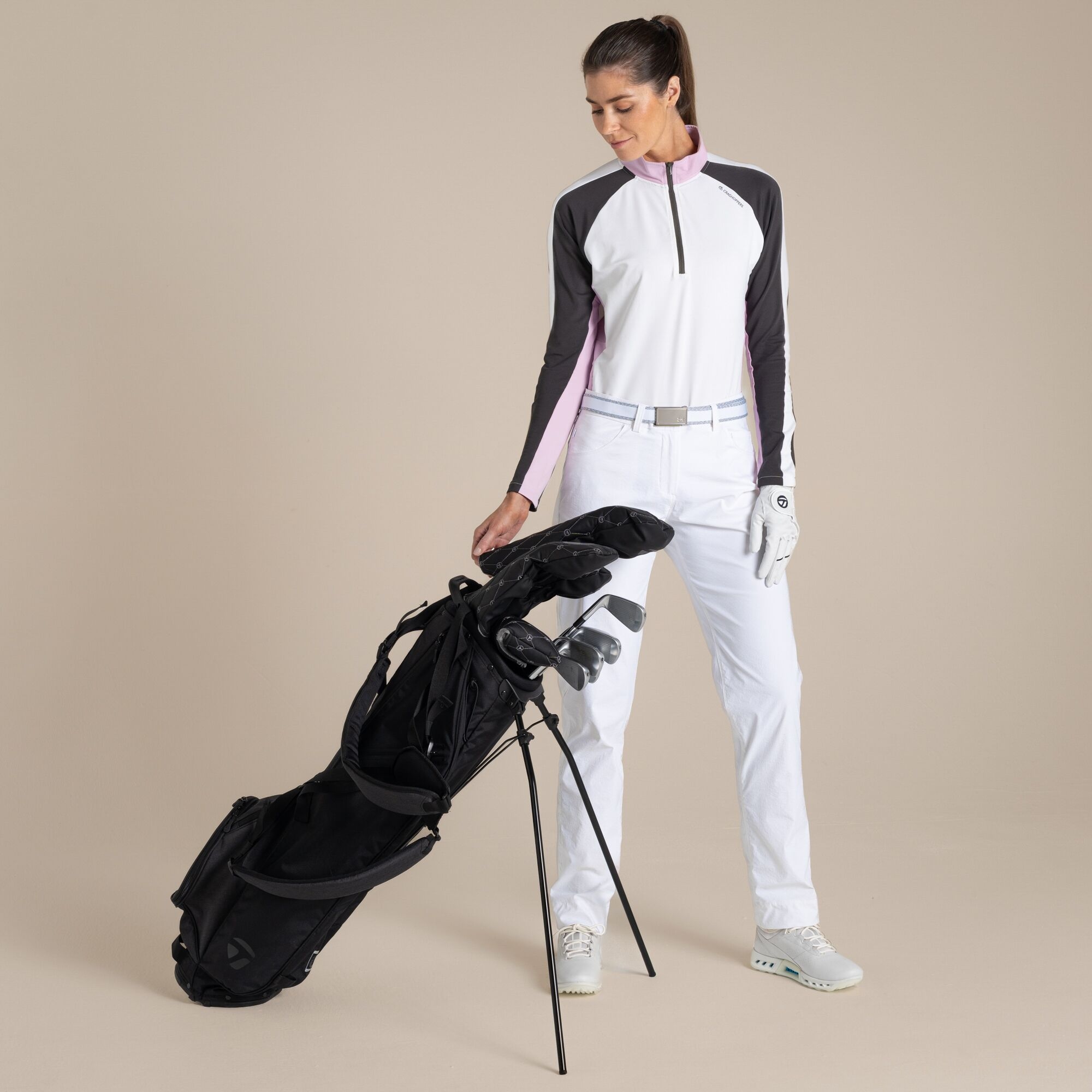 Craghoppers Nosilife Ivybridge Golf Top Size: 14 Women's White