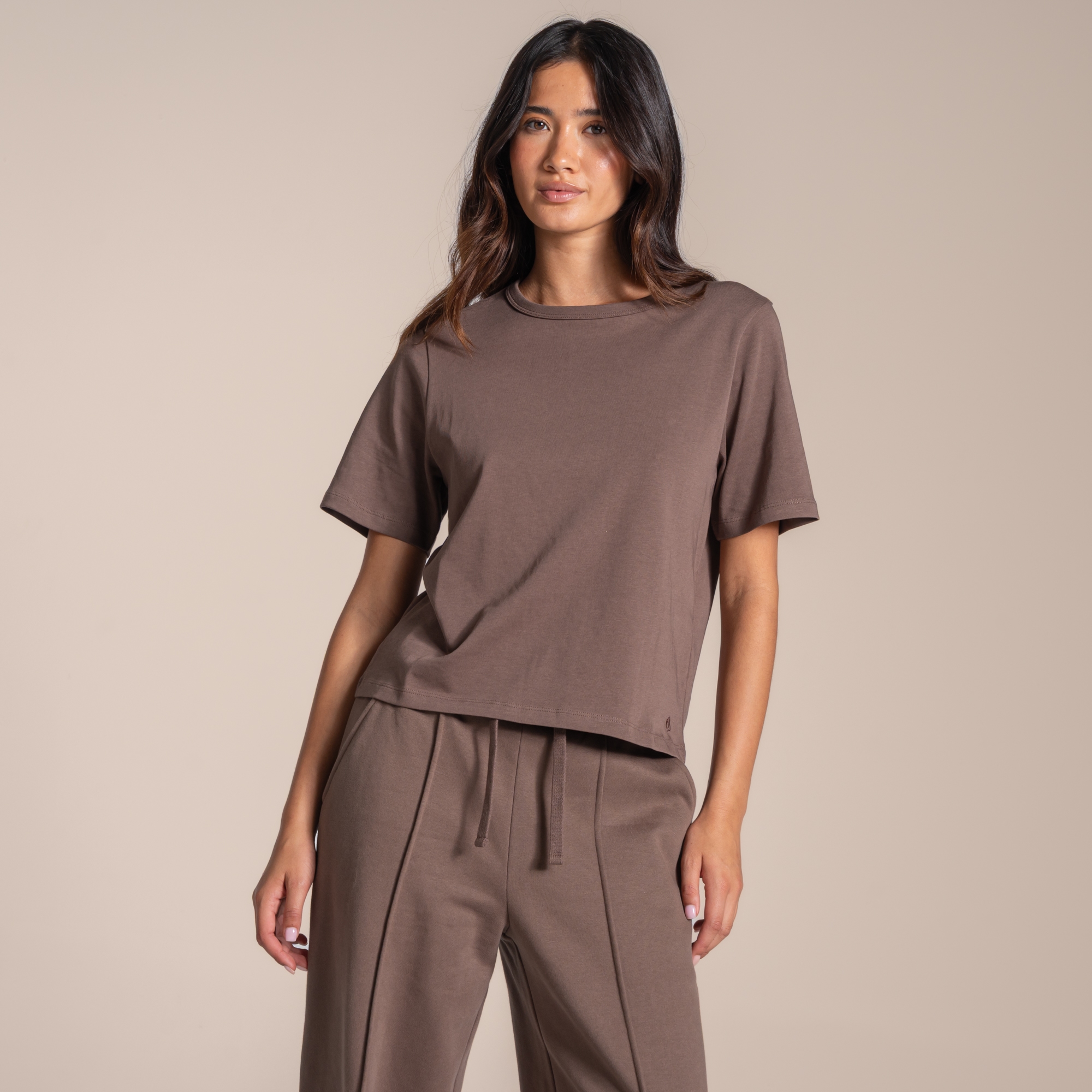 Craghoppers Women's Elements Short Sleeved T-Shirt - Brown Size 10