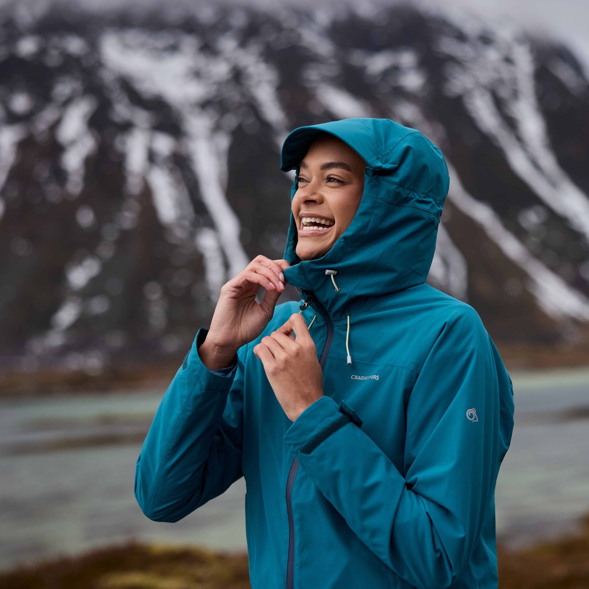 Craghoppers Women's Waterproof Zohra Jacket - Blue Size 14