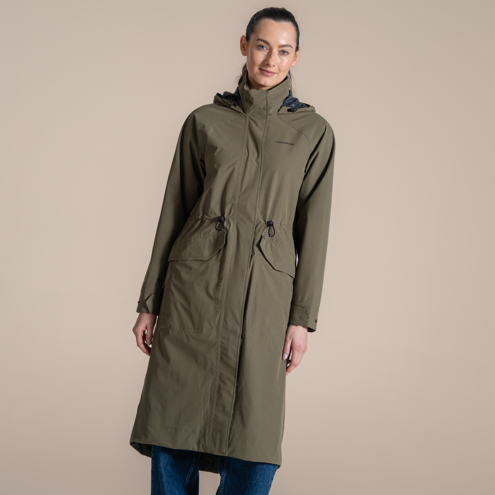 Craghoppers Women's Waterproof National Trust Saxifrage Jacket - Green Size 18