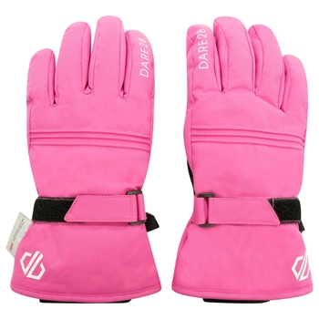 Dare 2b - Girls' Liveliness Waterproof Breathable Ski Gloves Raspberry Rose
