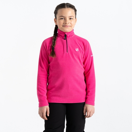 Dare 2b - Kids' Freehand Half Zip Lightweight Fleece Pure Pink