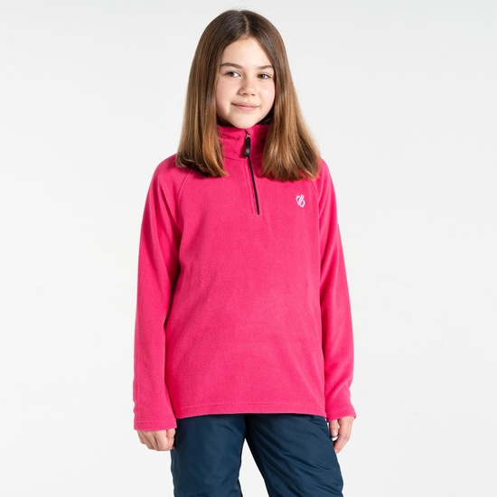 Dare 2b - Kids' Freehand Half Zip Lightweight Fleece Pure Pink