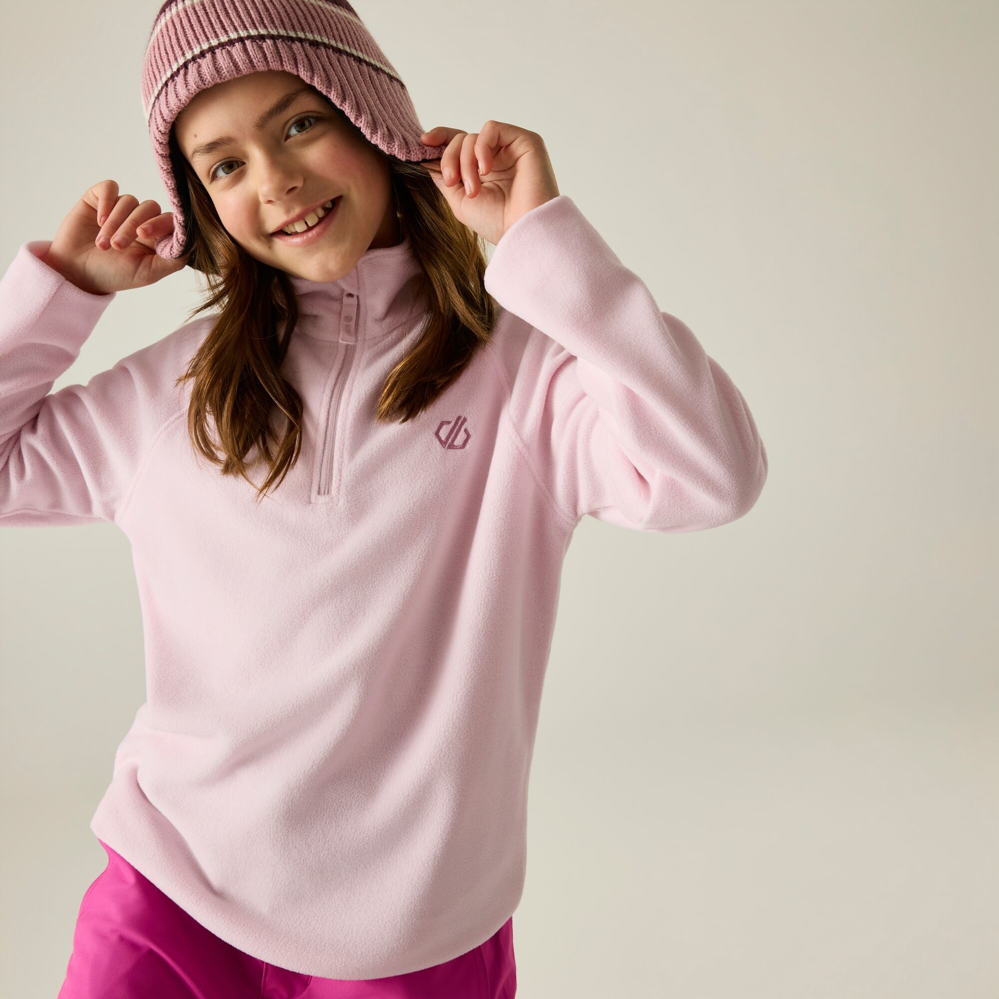 Dare 2B Kids’ Freehand School Fleece - Pink Size 3-4 Years