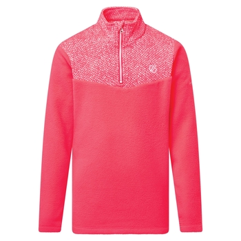 neon pink half zip