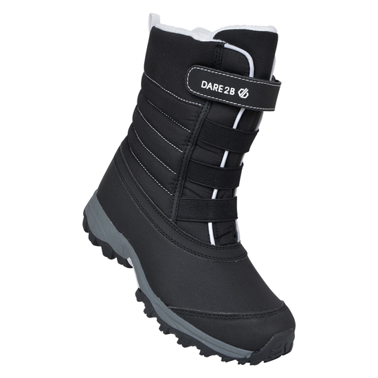 Dare 2b - Kids' Skiway II Fleece Lined Snow Boots Black White