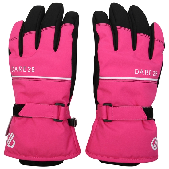 Dare 2b - Dziecięce rękawiczki narciarskie Restart Różowo-czarny
