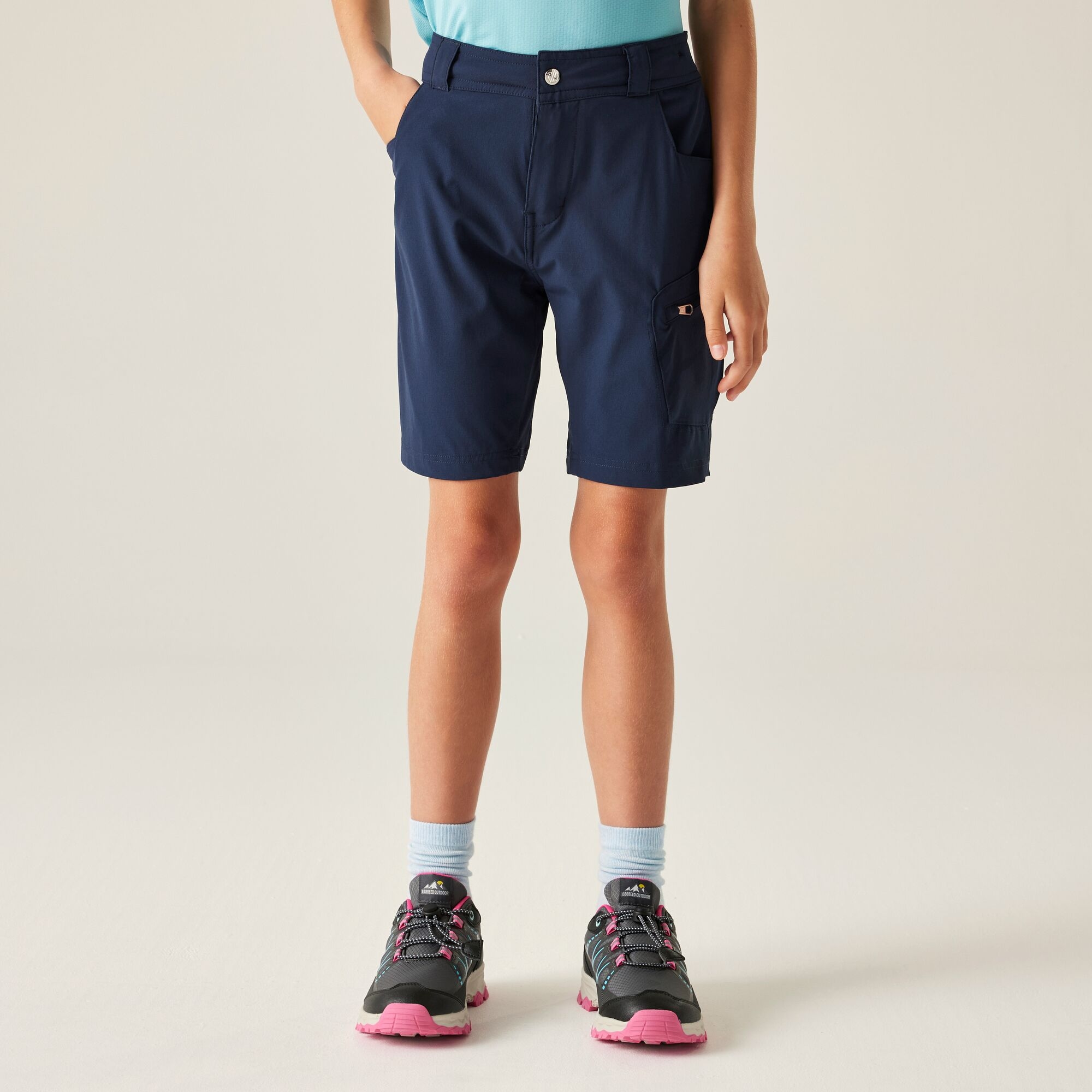 Dare 2B Kids’ Reprise Iii Multipocket Shorts - Blue Size 7-8 Years - Image 1