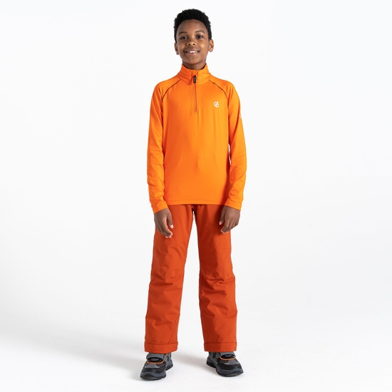 Dare 2b - Kids' Consist II Half Zip Lightweight Core Stretch Midlayer Puffins Orange 