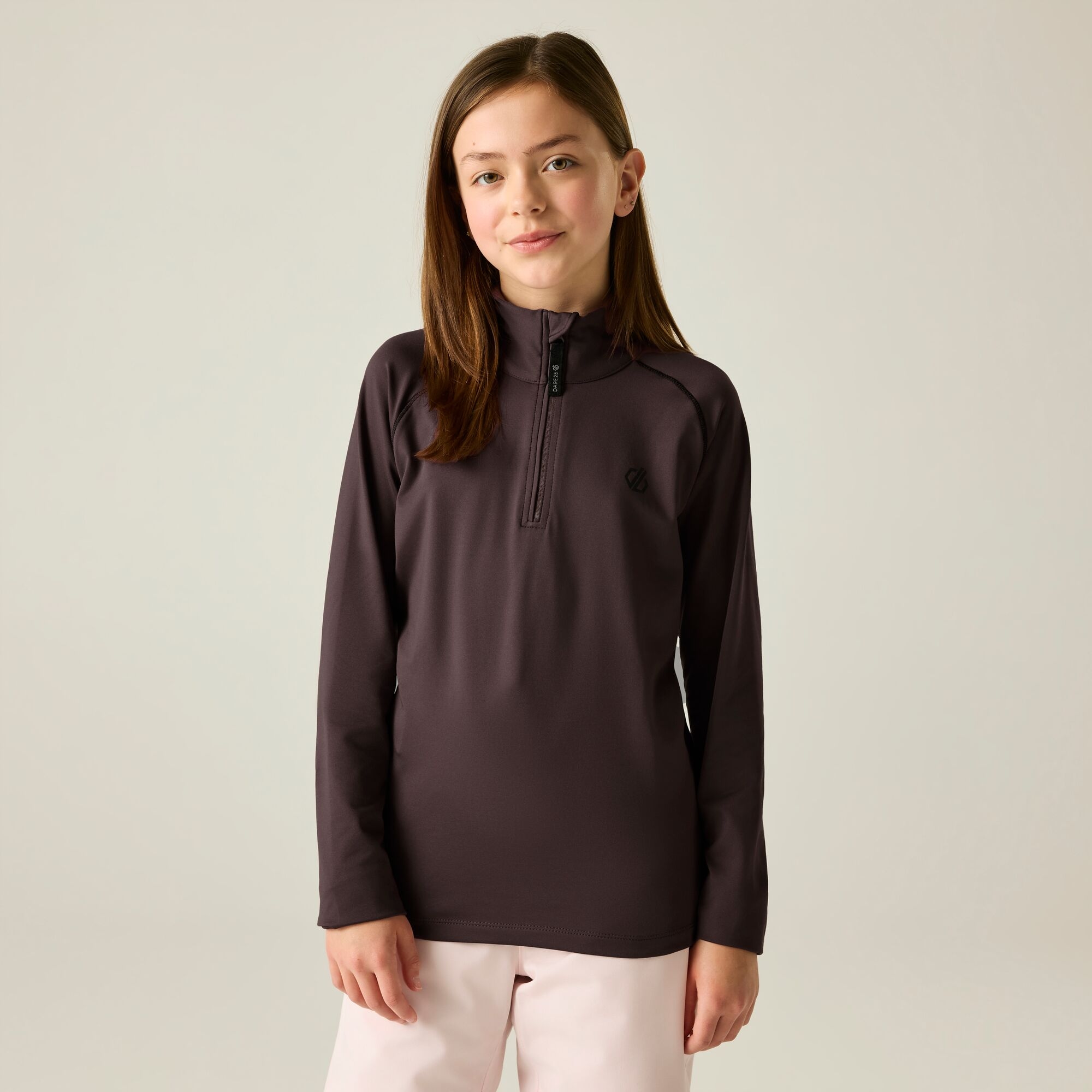 Dare 2B Kids’ Consist Ii Core Stretch Midlayer - Purple Size 14 Years - Image 1